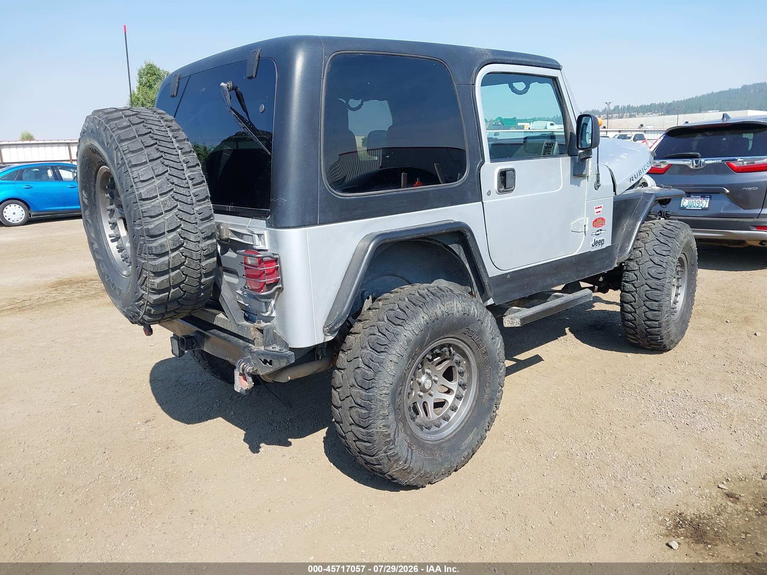 2003 Jeep Wrangler Rubicon Silver vin: 1J4FA69S03P375388
