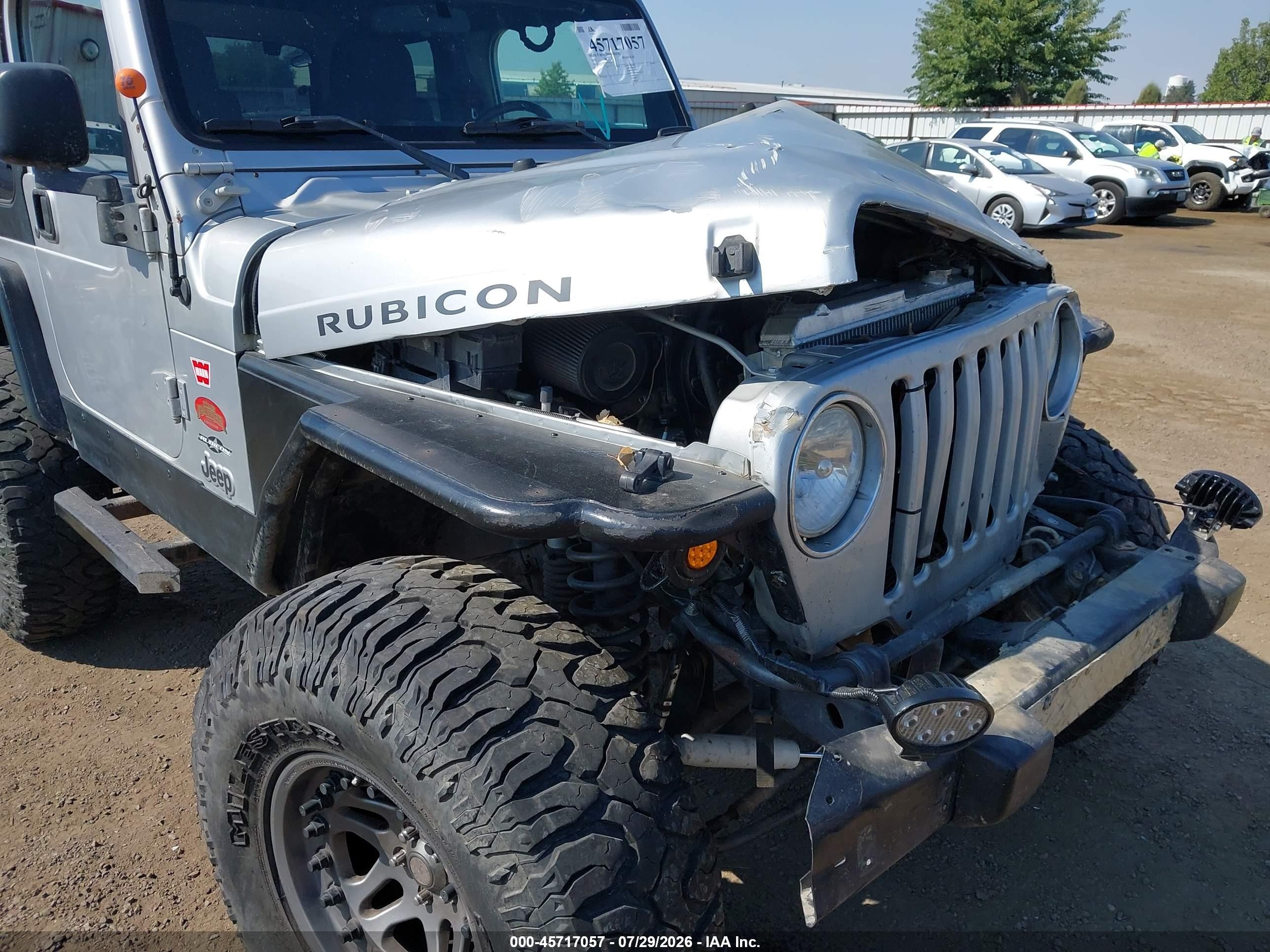 2003 Jeep Wrangler Rubicon Silver vin: 1J4FA69S03P375388