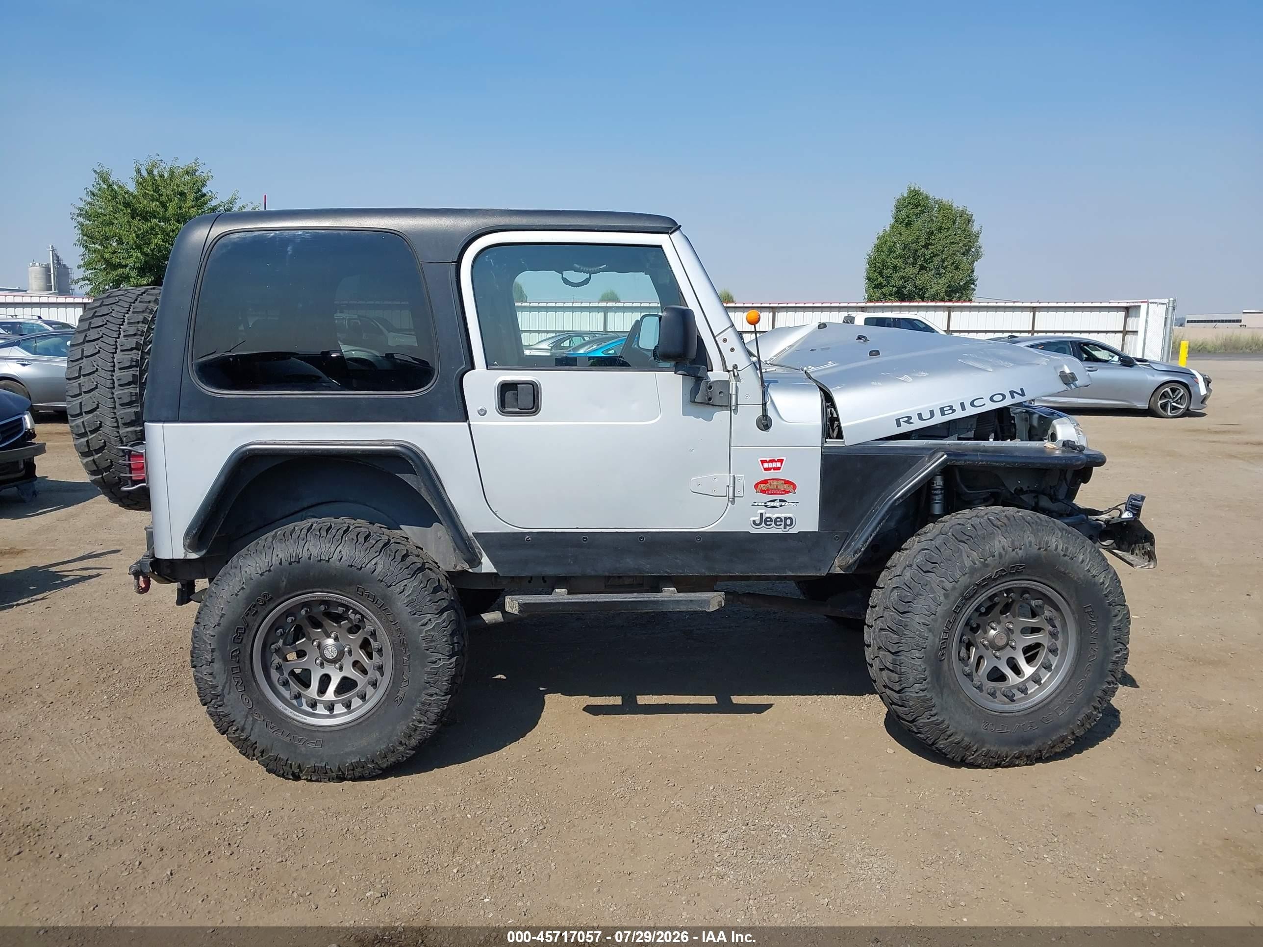 2003 Jeep Wrangler Rubicon Silver vin: 1J4FA69S03P375388