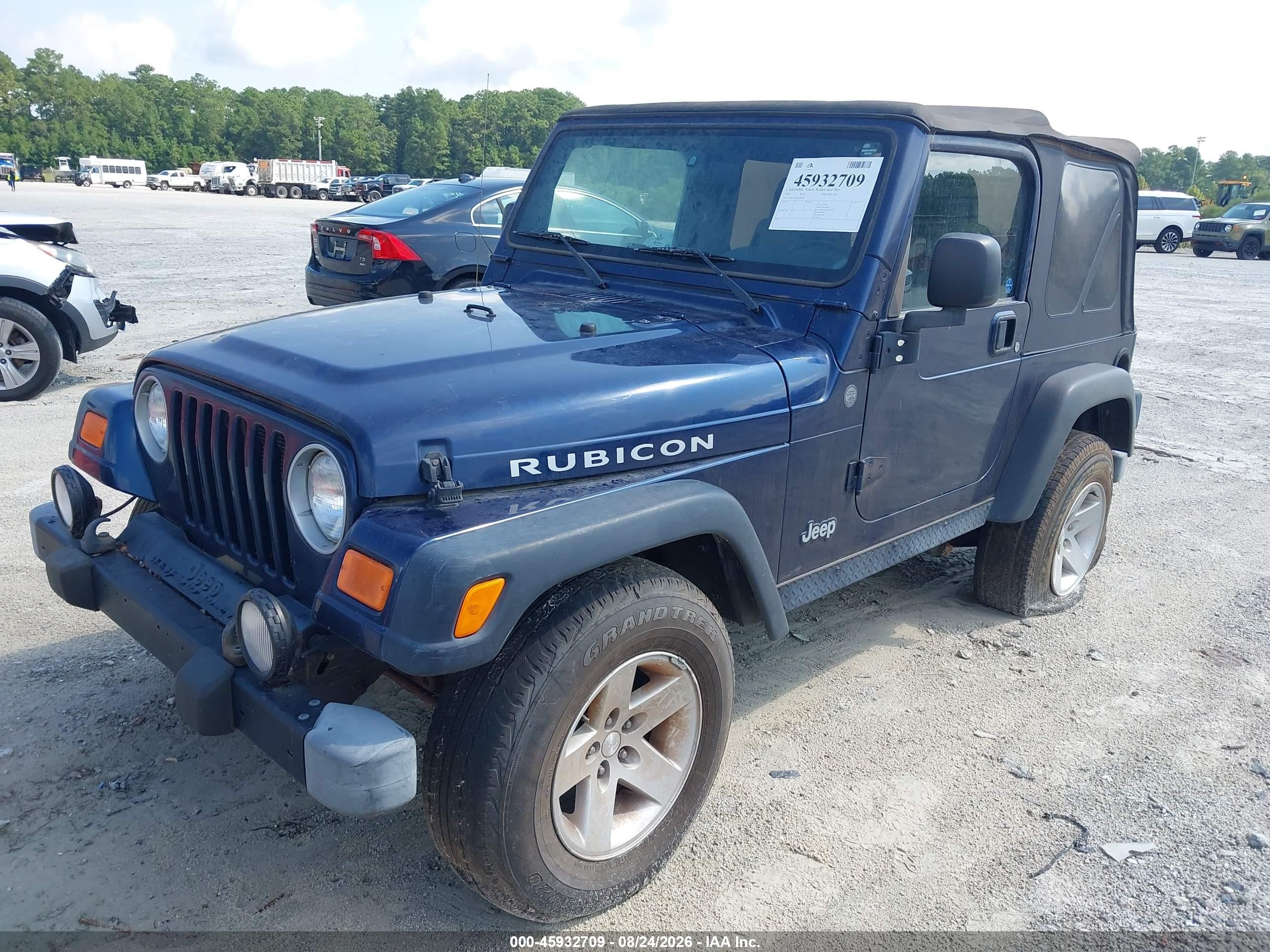 2004 Jeep Wrangler Rubicon Blue vin: 1J4FA69S14P728559