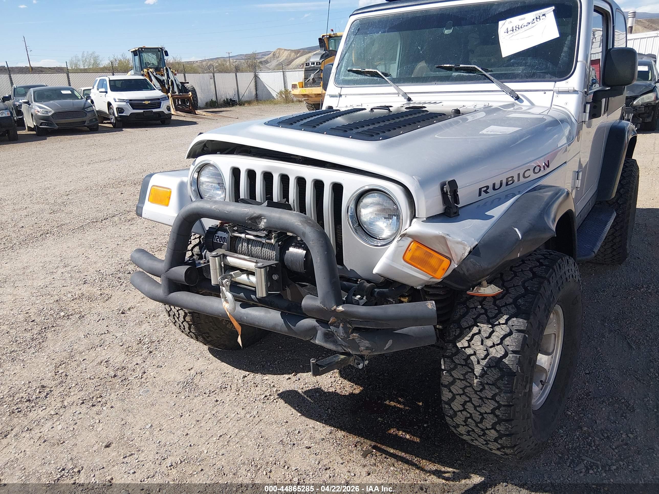 2004 Jeep Wrangler Rubicon Silver vin: 1J4FA69S34P735299