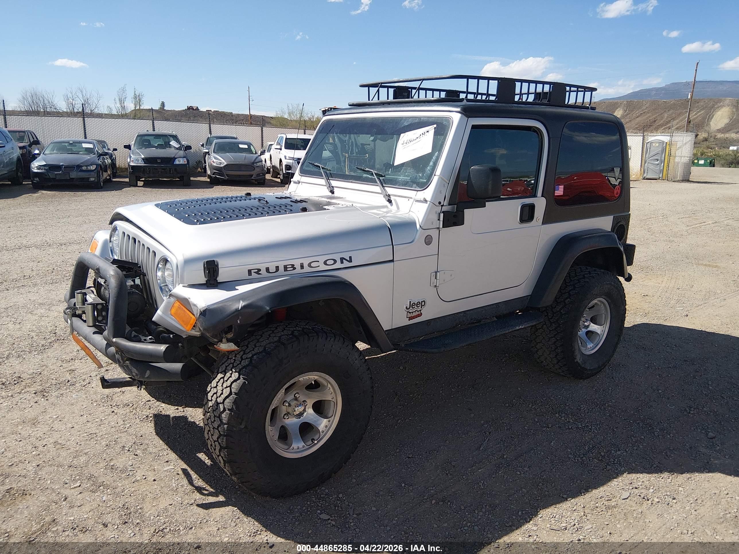 2004 Jeep Wrangler Rubicon Silver vin: 1J4FA69S34P735299