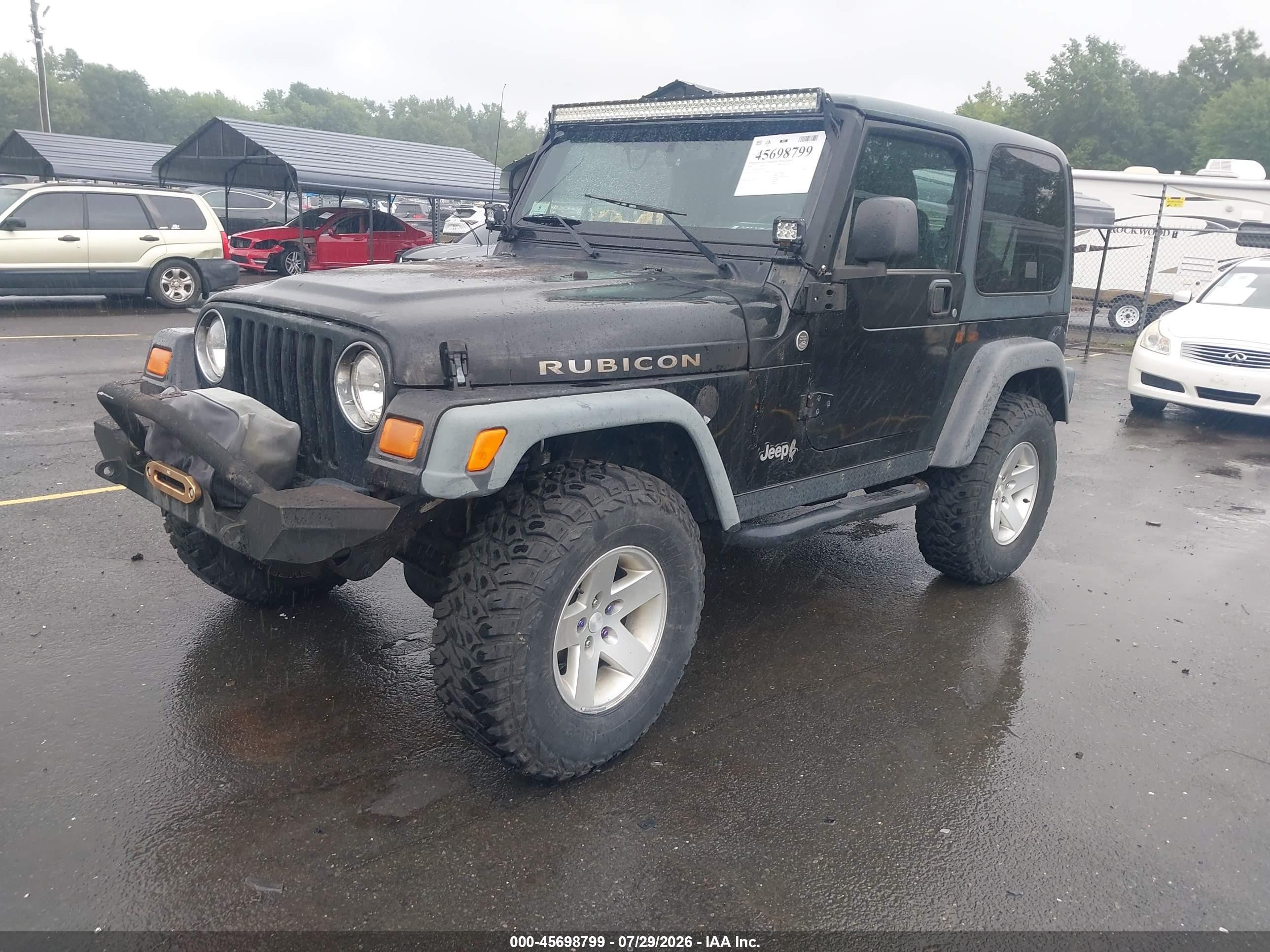 2005 Jeep Wrangler Rubicon Black vin: 1J4FA69S35P305788