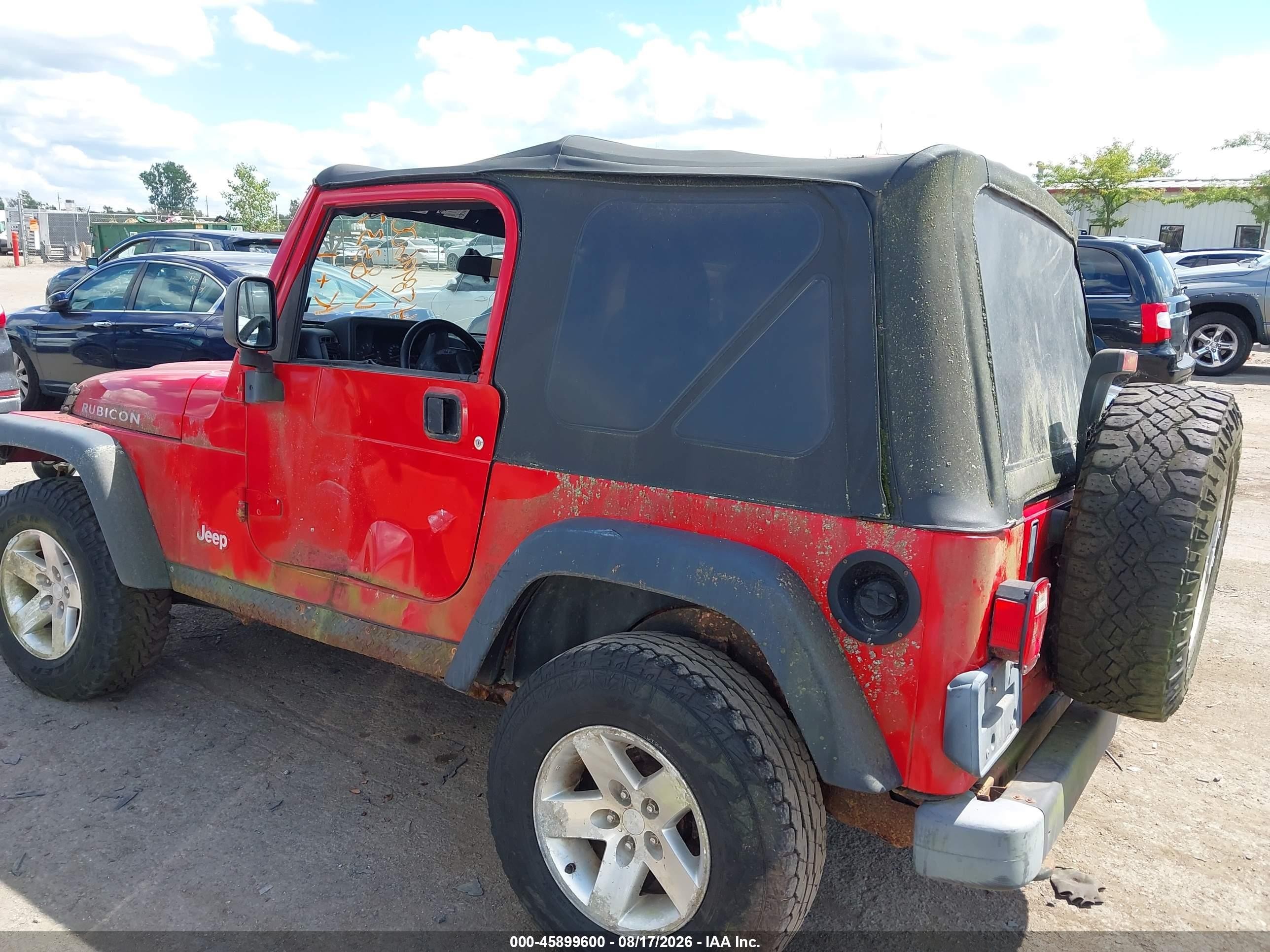 2004 Jeep Wrangler Rubicon Red vin: 1J4FA69S44P708337