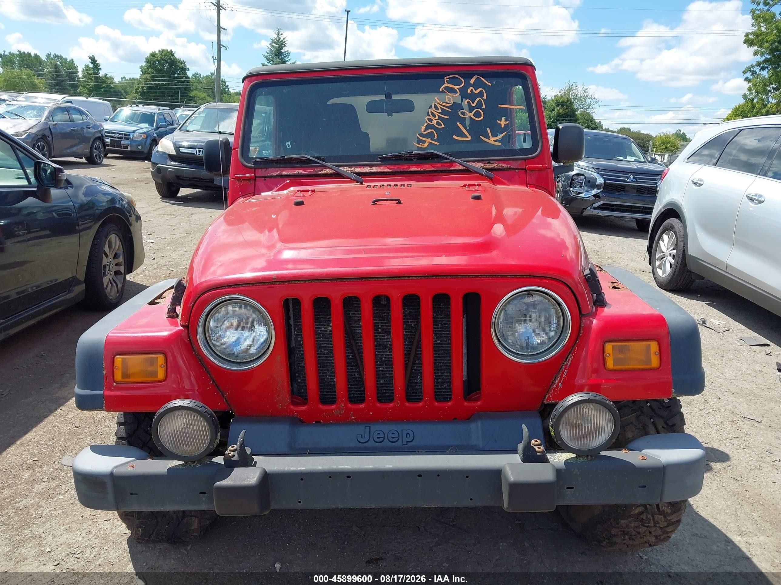 2004 Jeep Wrangler Rubicon Red vin: 1J4FA69S44P708337