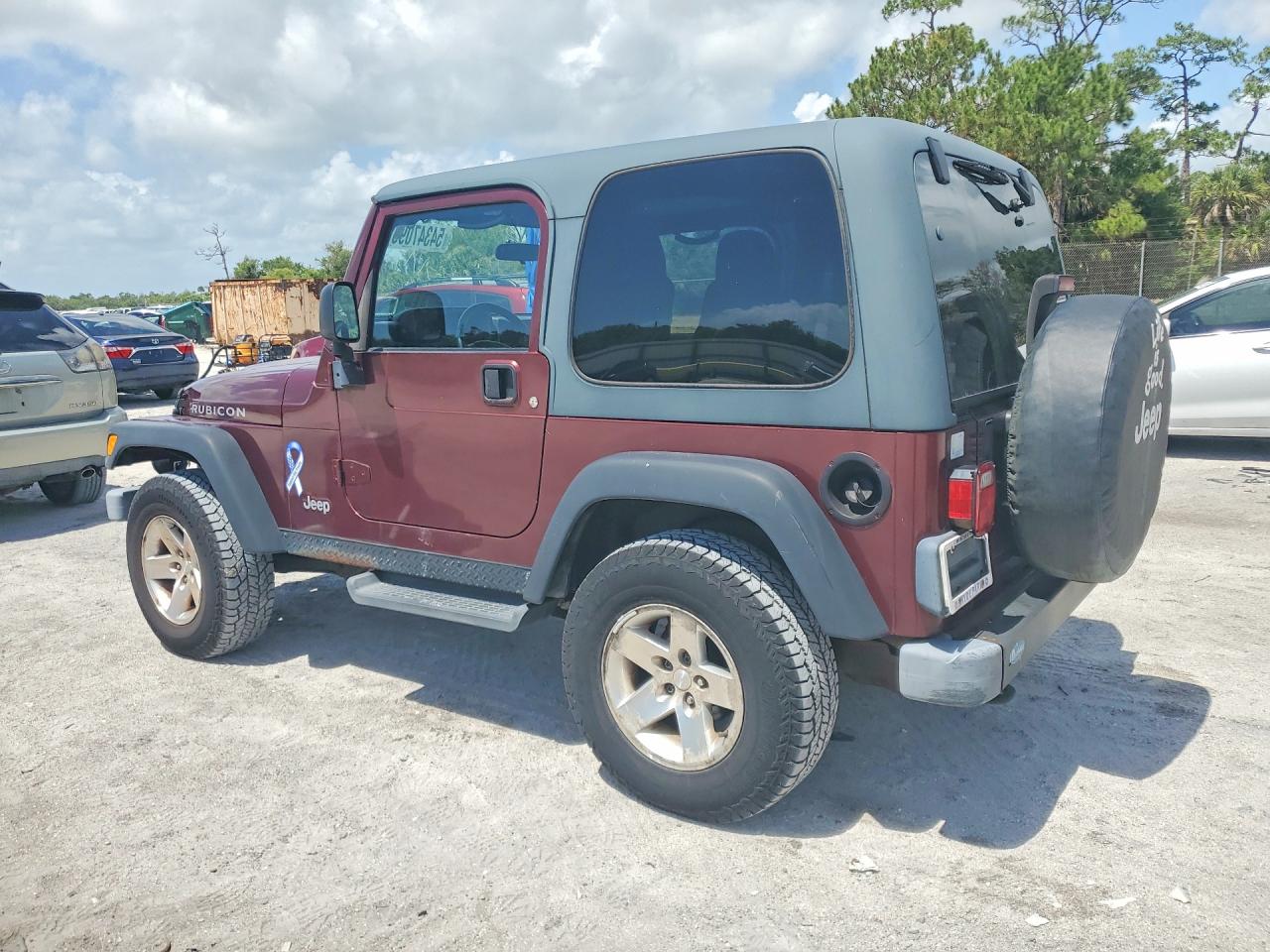 2003 Jeep Wrangler / Tj Rubicon Burgundy vin: 1J4FA69S53P333668