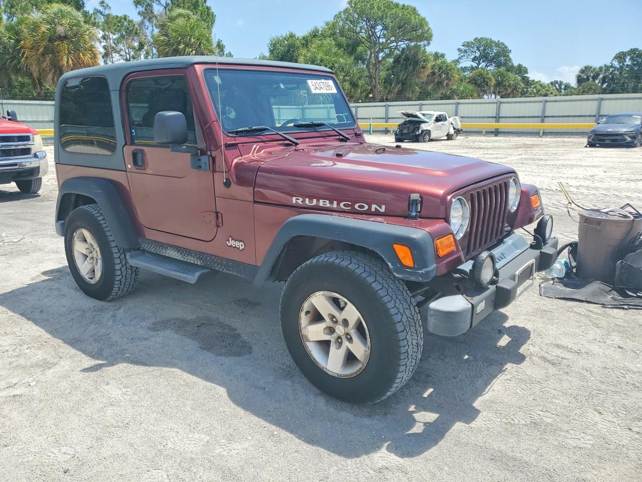 2003 Jeep Wrangler / Tj Rubicon Burgundy vin: 1J4FA69S53P333668