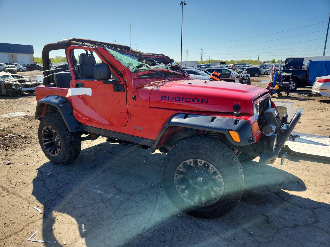 2004 Jeep Wrangler / Tj Rubicon Red vin: 1J4FA69S54P776324