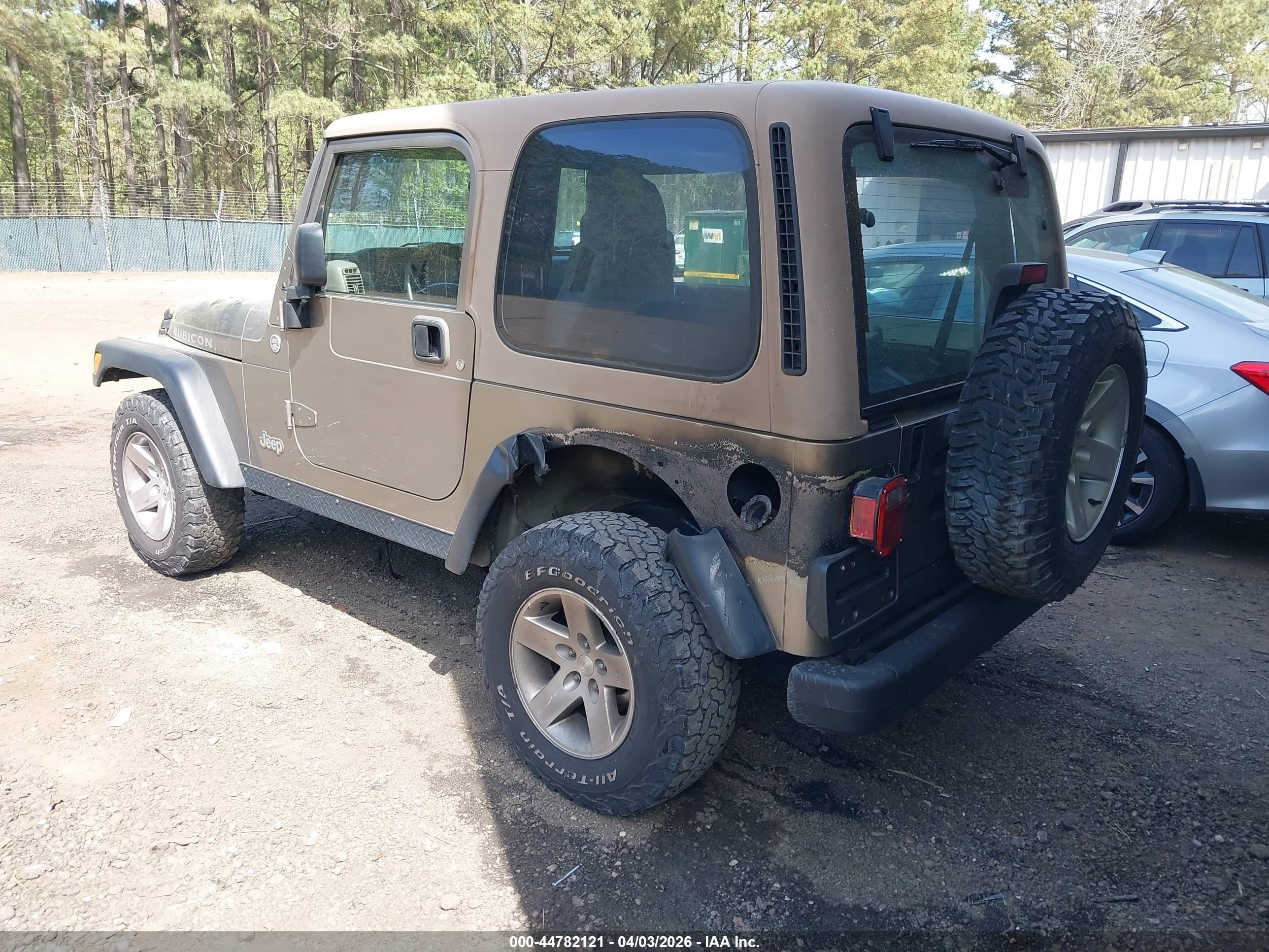 2005 Jeep Wrangler Rubicon Brown vin: 1J4FA69S65P384227