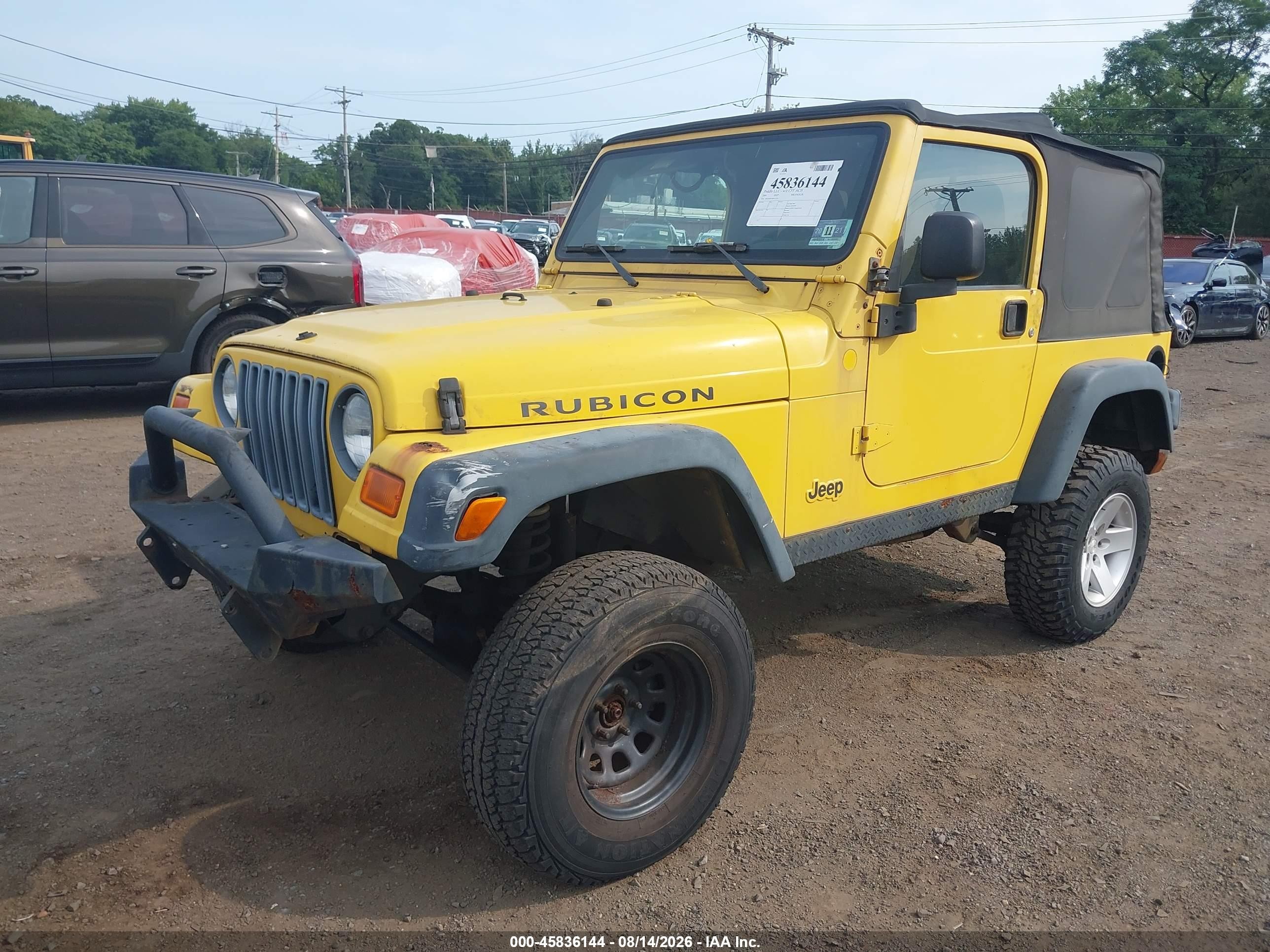 2004 Jeep Wrangler Rubicon Yellow vin: 1J4FA69S74P711331