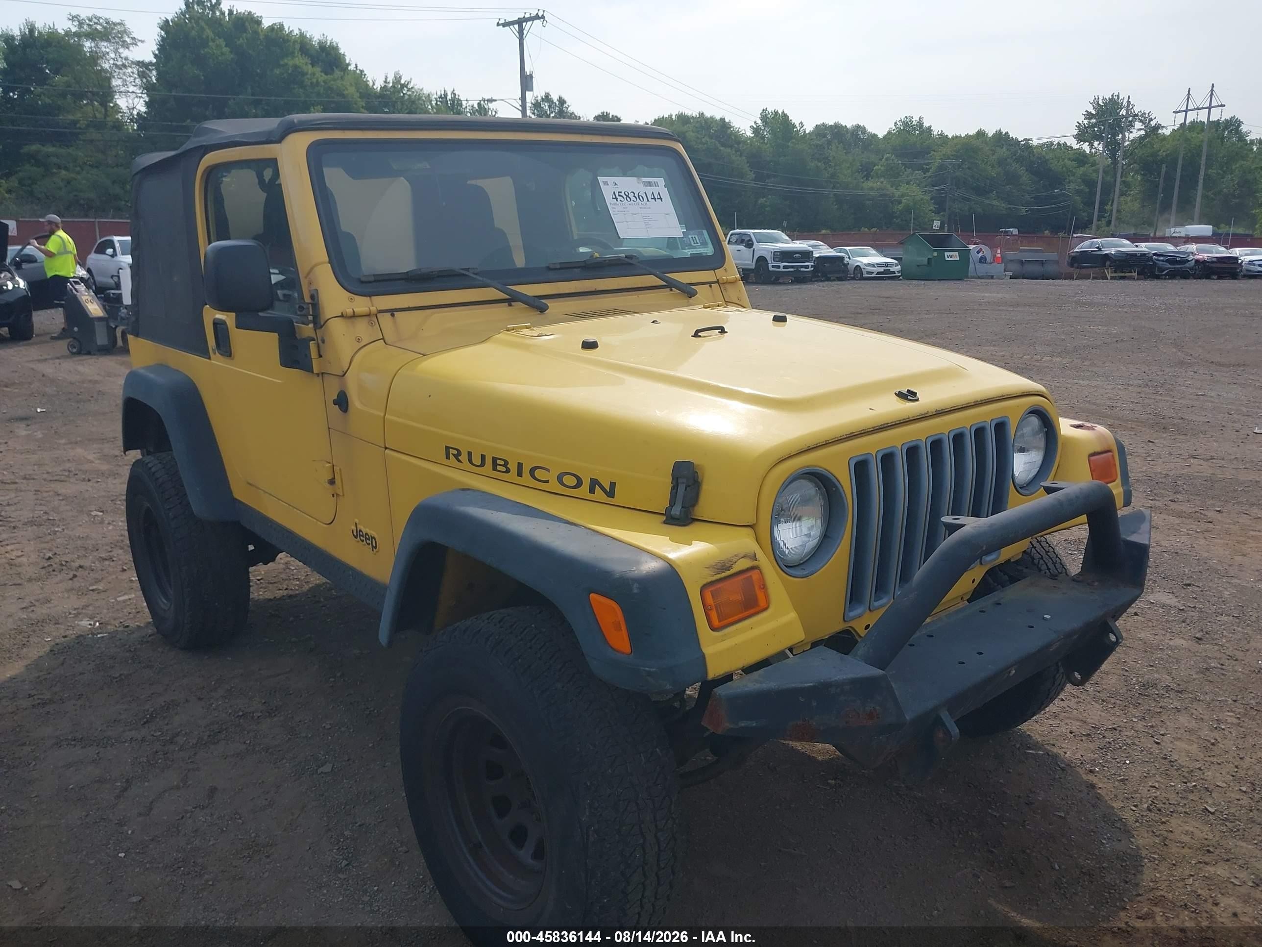 2004 Jeep Wrangler Rubicon Yellow vin: 1J4FA69S74P711331
