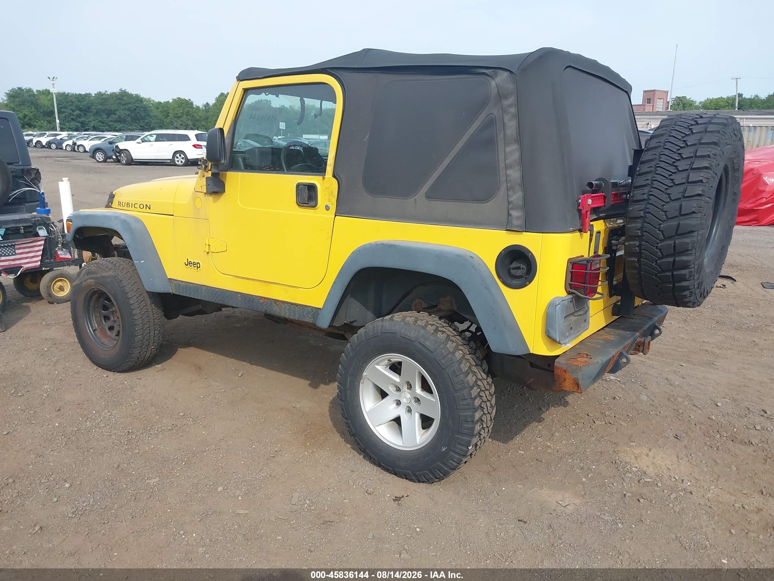 2004 Jeep Wrangler Rubicon Yellow vin: 1J4FA69S74P711331