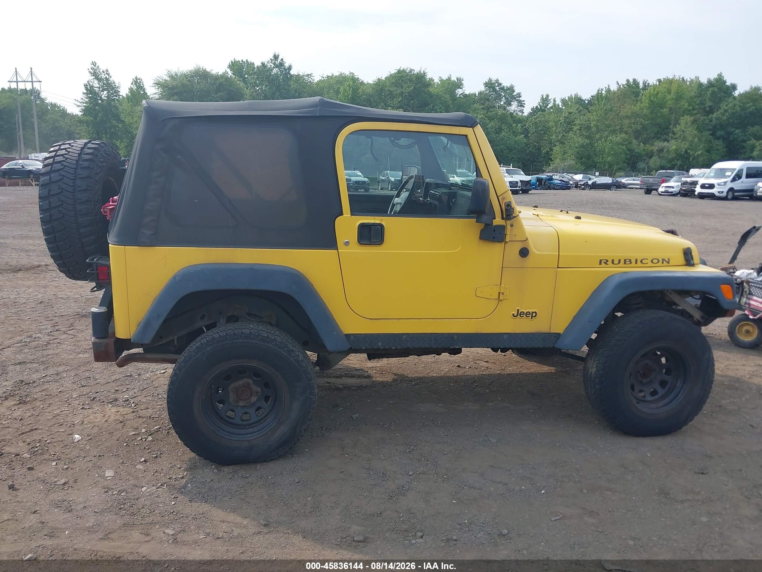 2004 Jeep Wrangler Rubicon Yellow vin: 1J4FA69S74P711331