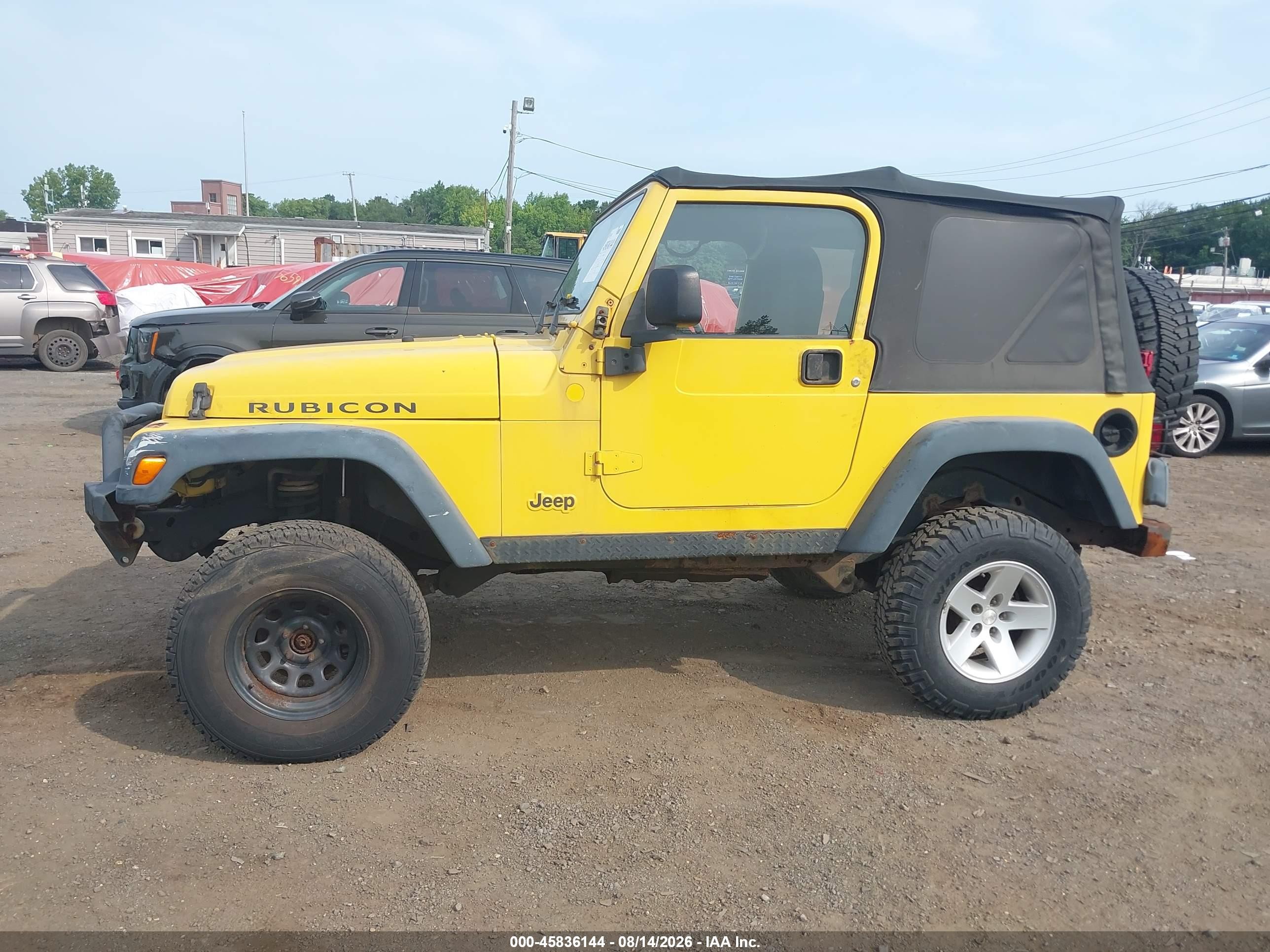 2004 Jeep Wrangler Rubicon Yellow vin: 1J4FA69S74P711331