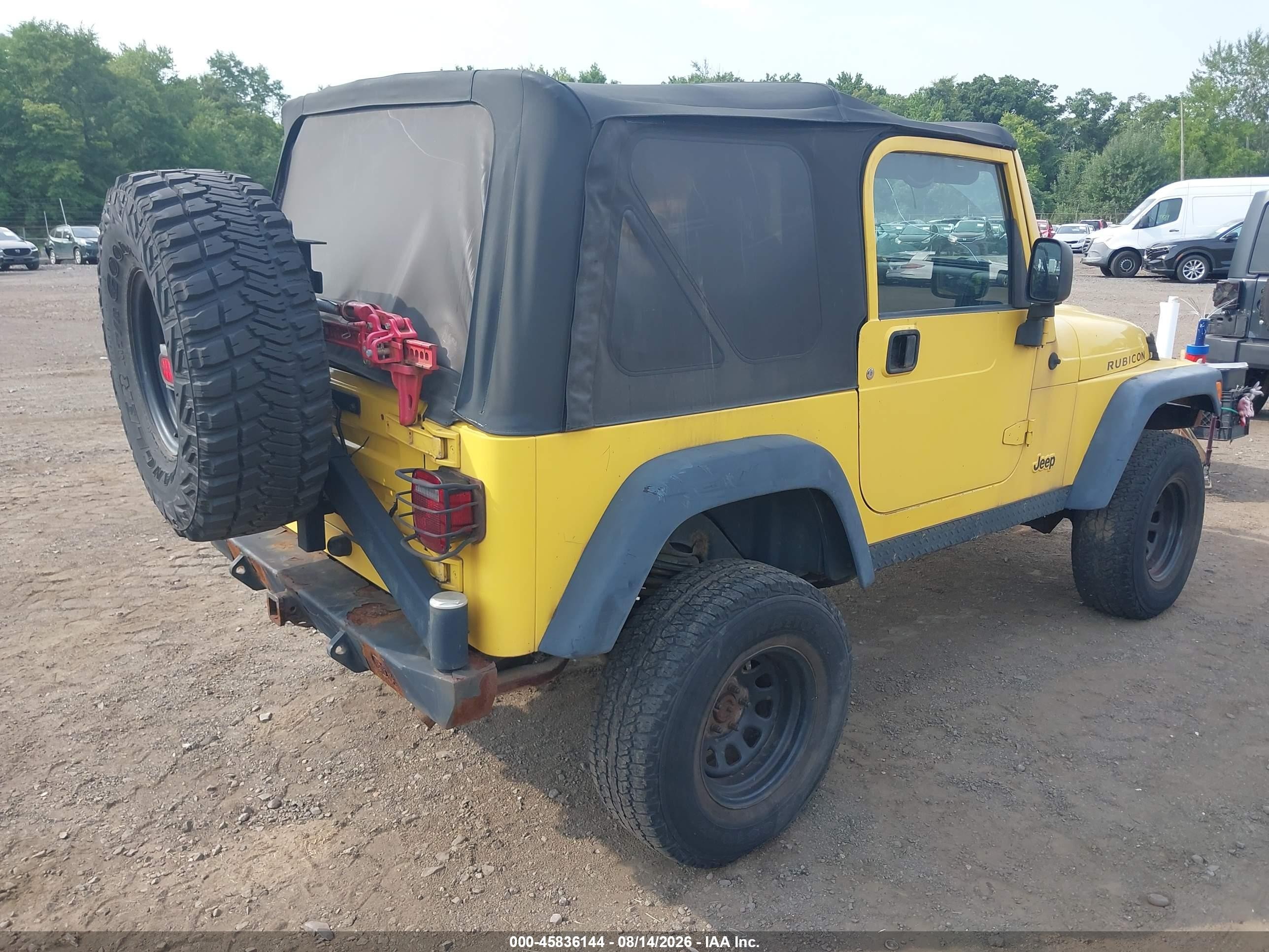 2004 Jeep Wrangler Rubicon Yellow vin: 1J4FA69S74P711331