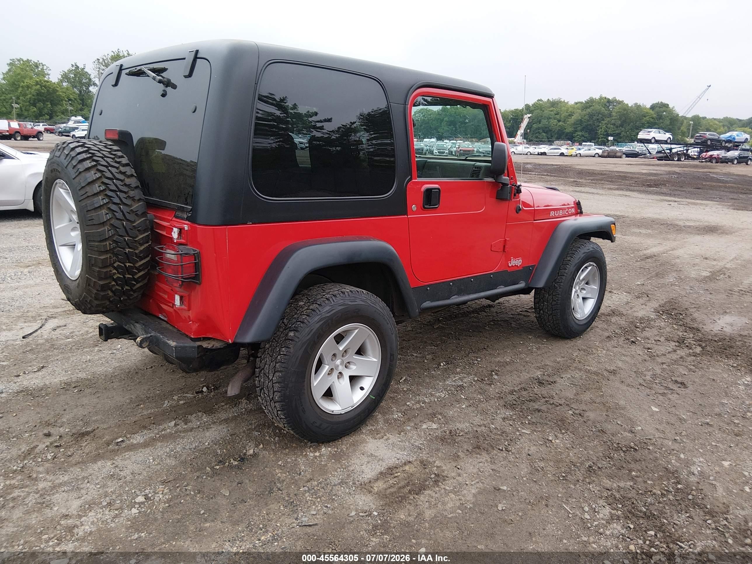 2004 Jeep Wrangler Rubicon Red vin: 1J4FA69SX4P720296