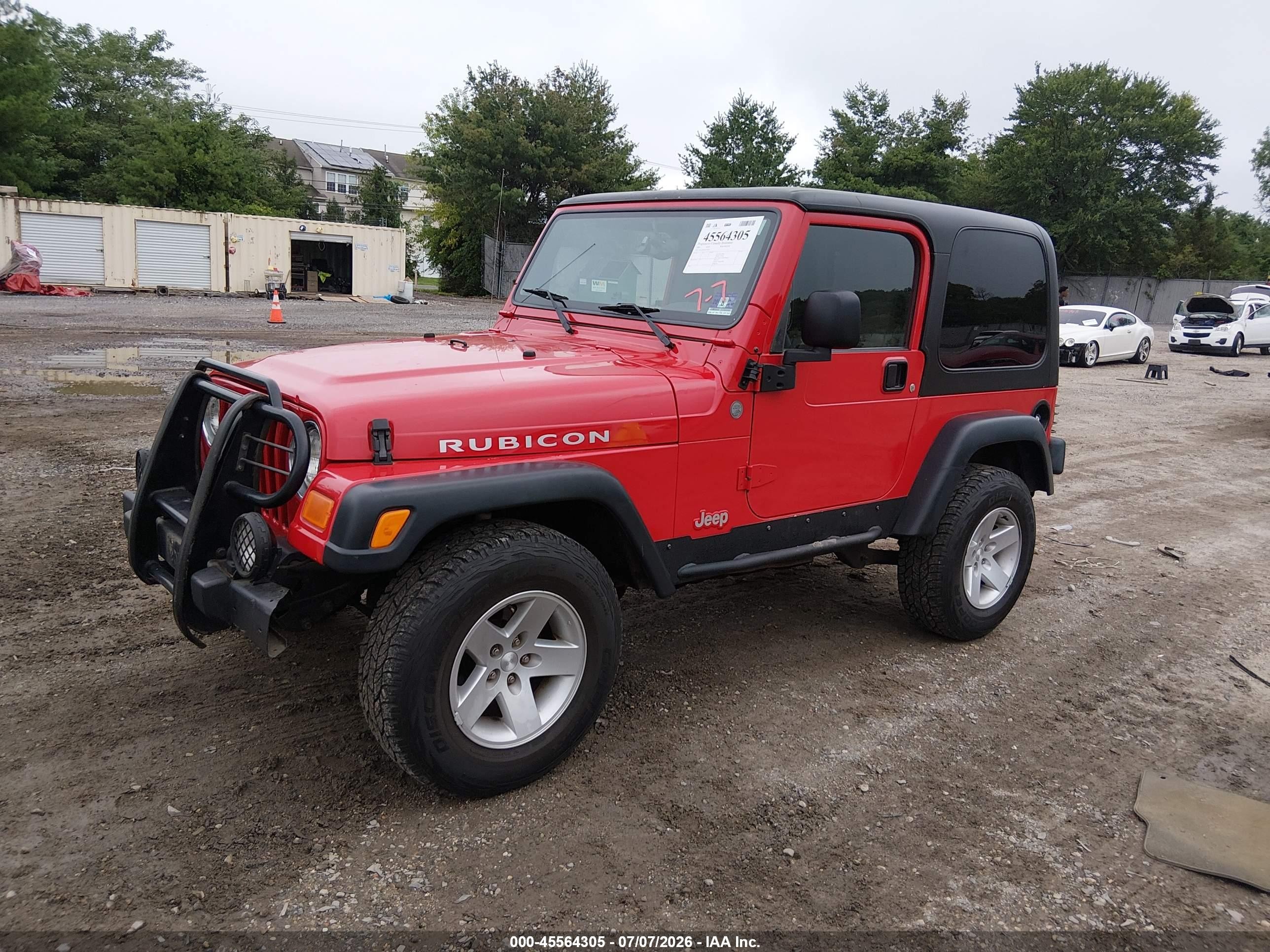 2004 Jeep Wrangler Rubicon Red vin: 1J4FA69SX4P720296