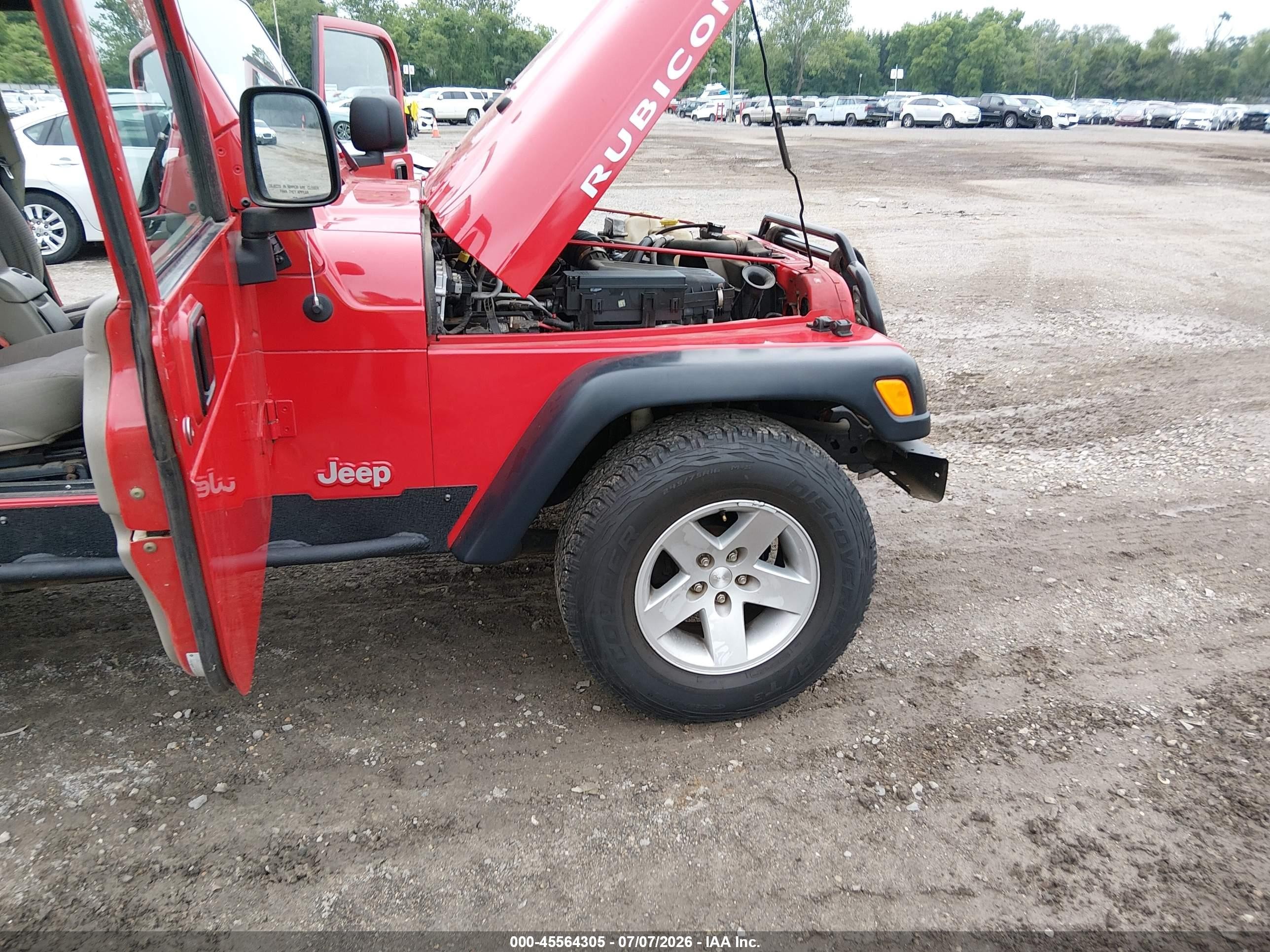 2004 Jeep Wrangler Rubicon Red vin: 1J4FA69SX4P720296