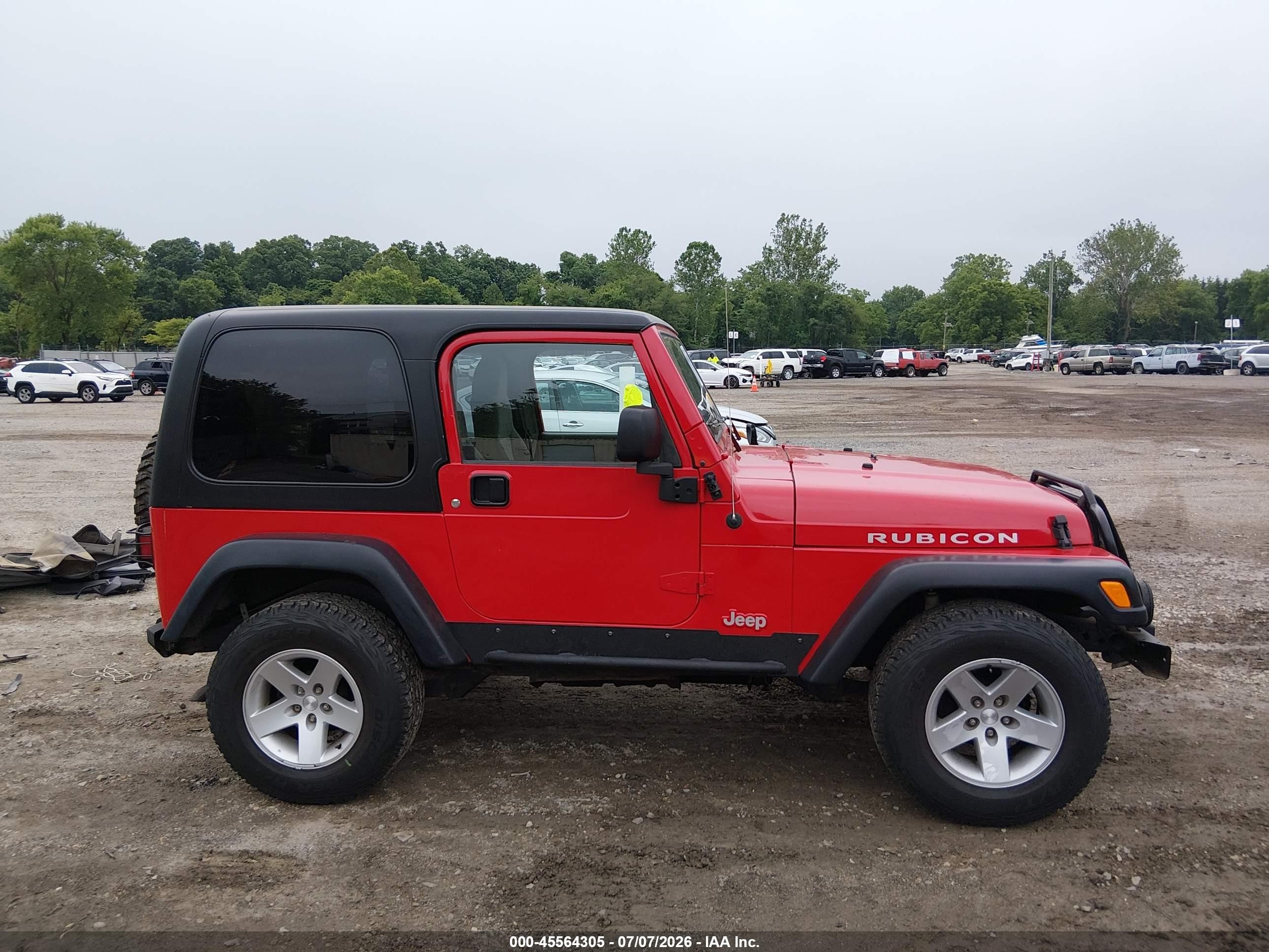 2004 Jeep Wrangler Rubicon Red vin: 1J4FA69SX4P720296