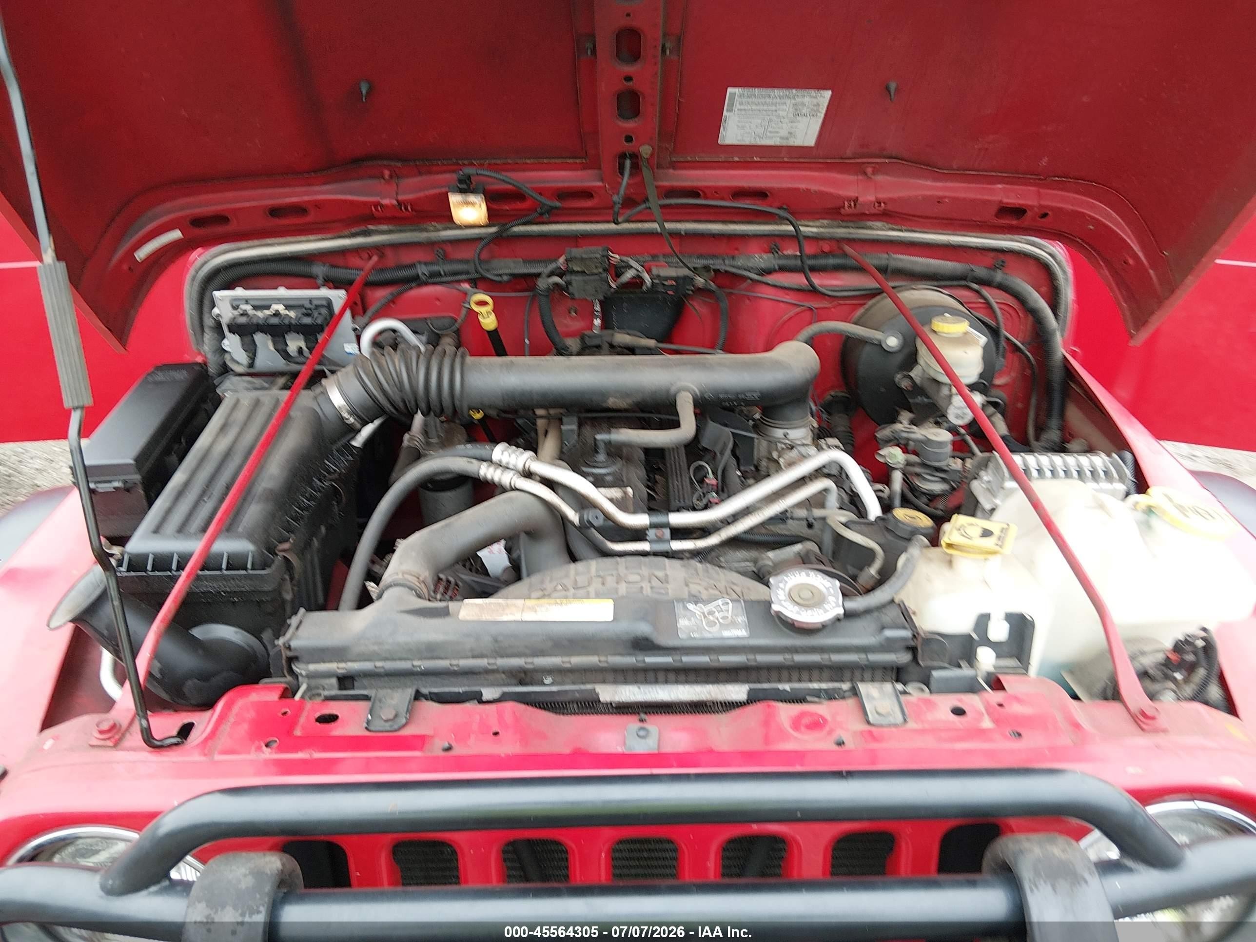 2004 Jeep Wrangler Rubicon Red vin: 1J4FA69SX4P720296
