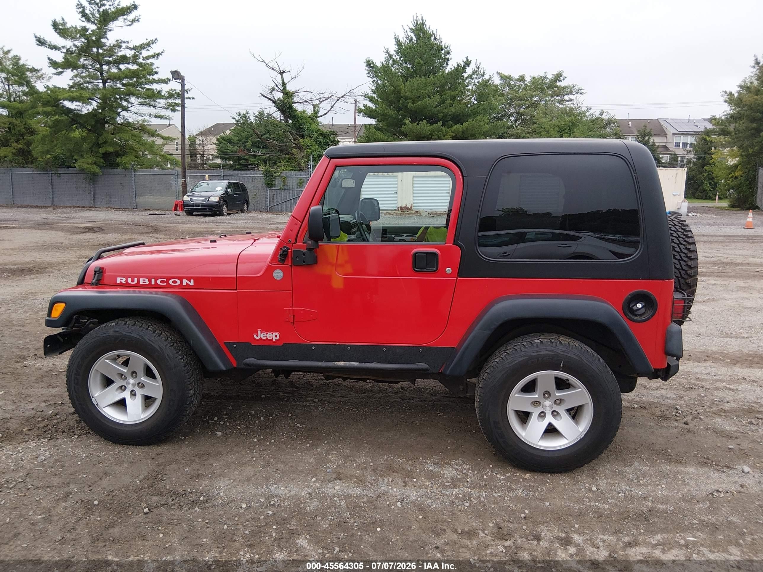 2004 Jeep Wrangler Rubicon Red vin: 1J4FA69SX4P720296