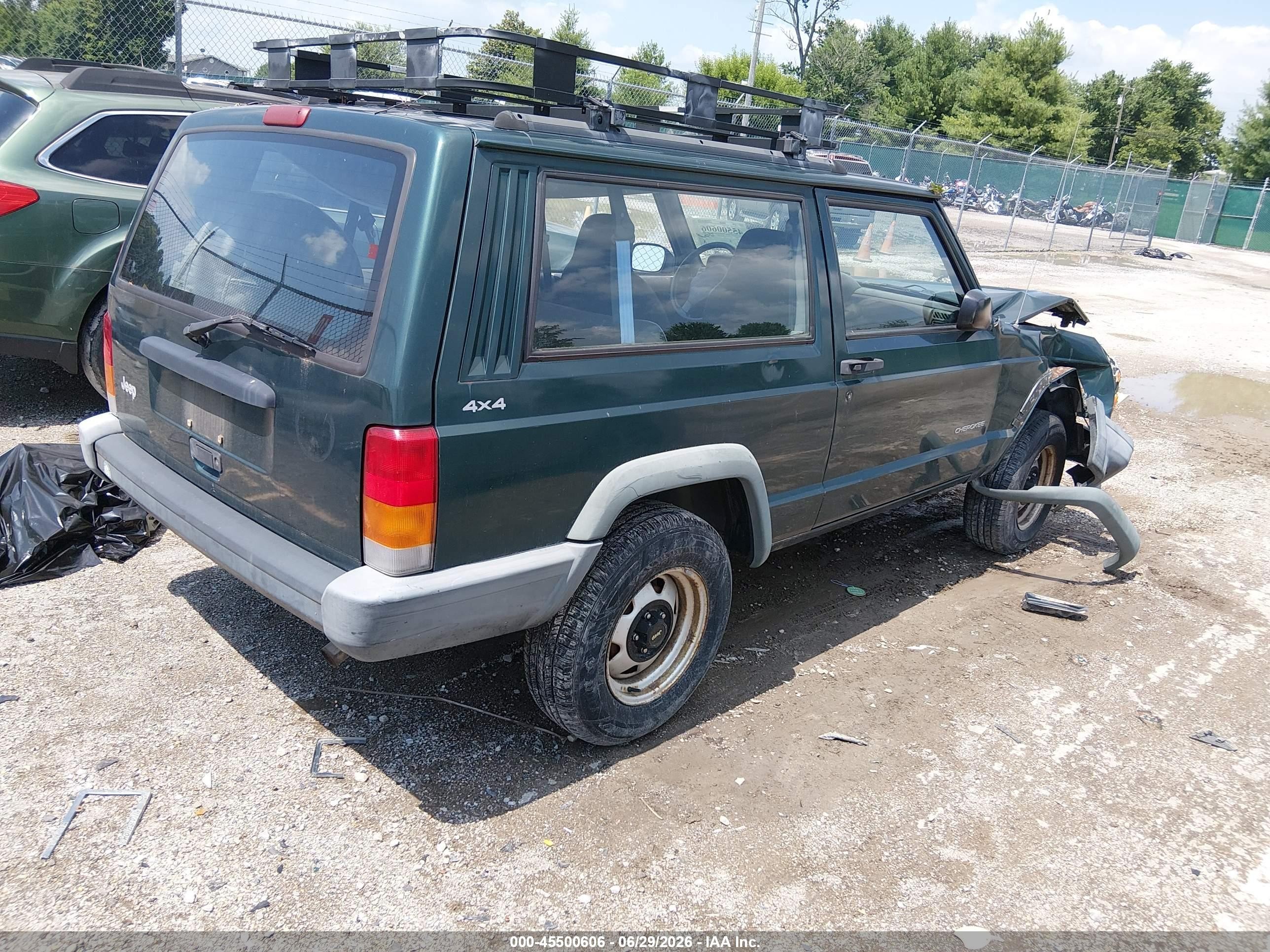 1999 Jeep Cherokee Se Green vin: 1J4FF27P3XL580256