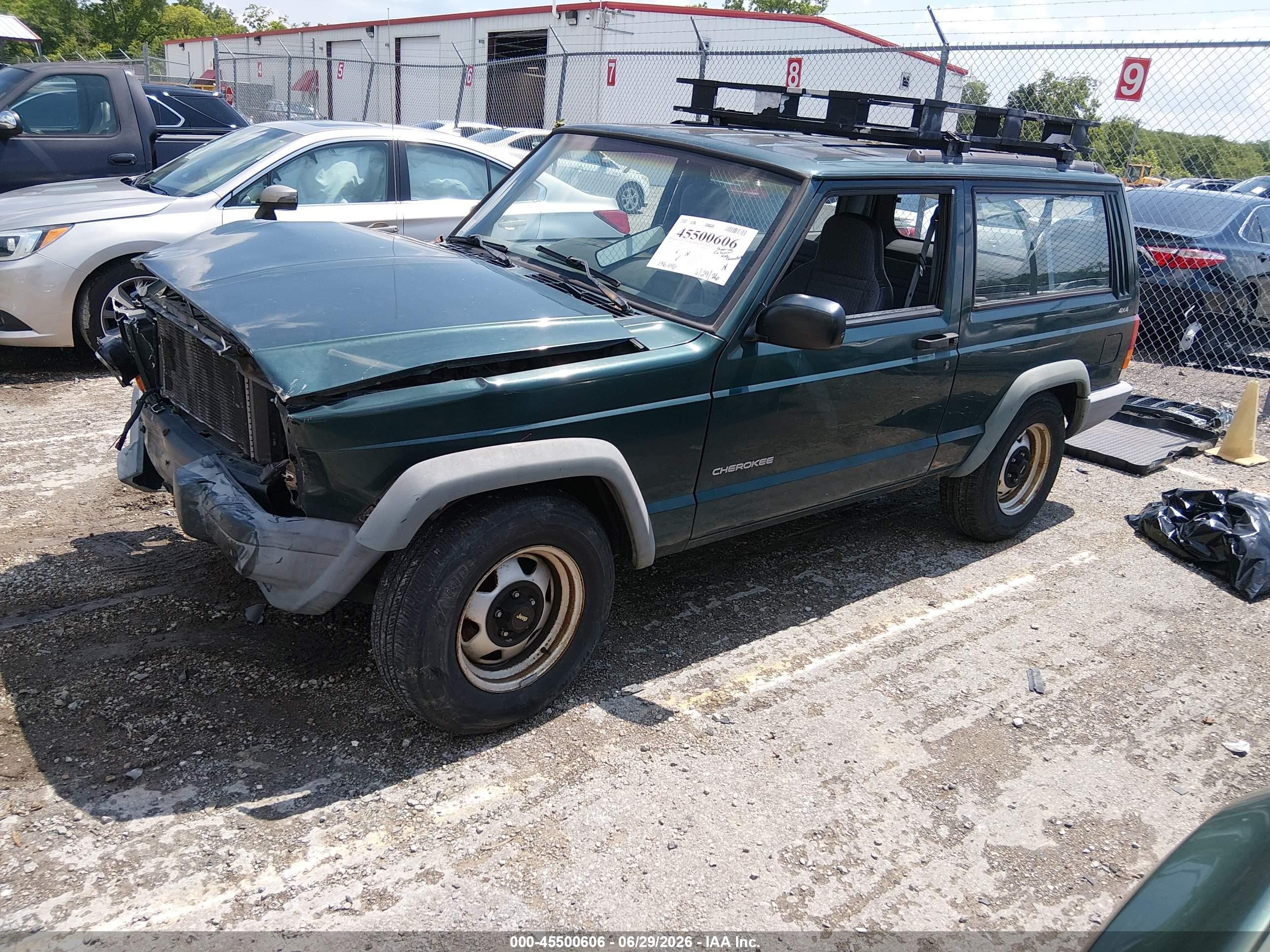 1999 Jeep Cherokee Se Green vin: 1J4FF27P3XL580256