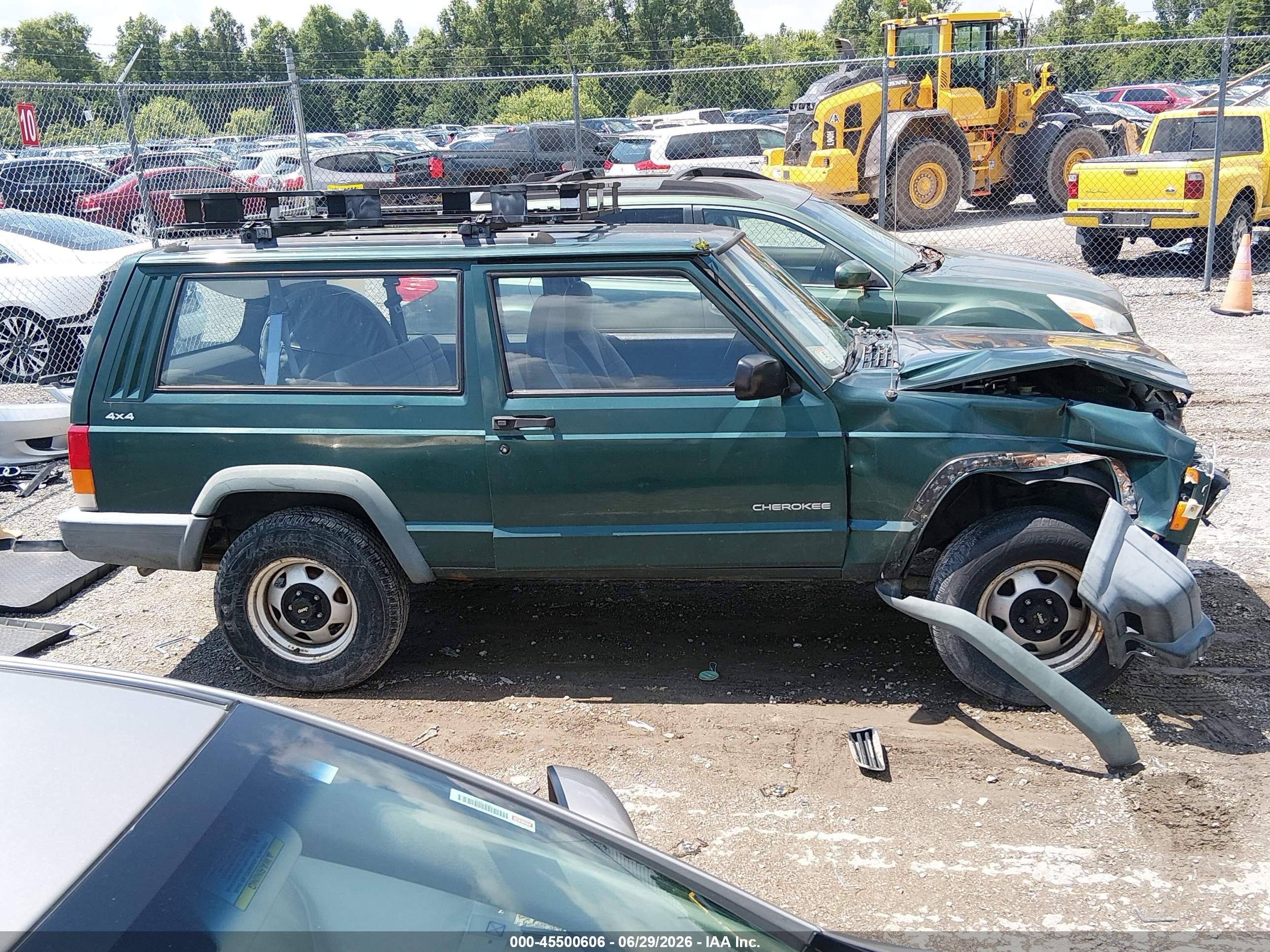 1999 Jeep Cherokee Se Green vin: 1J4FF27P3XL580256