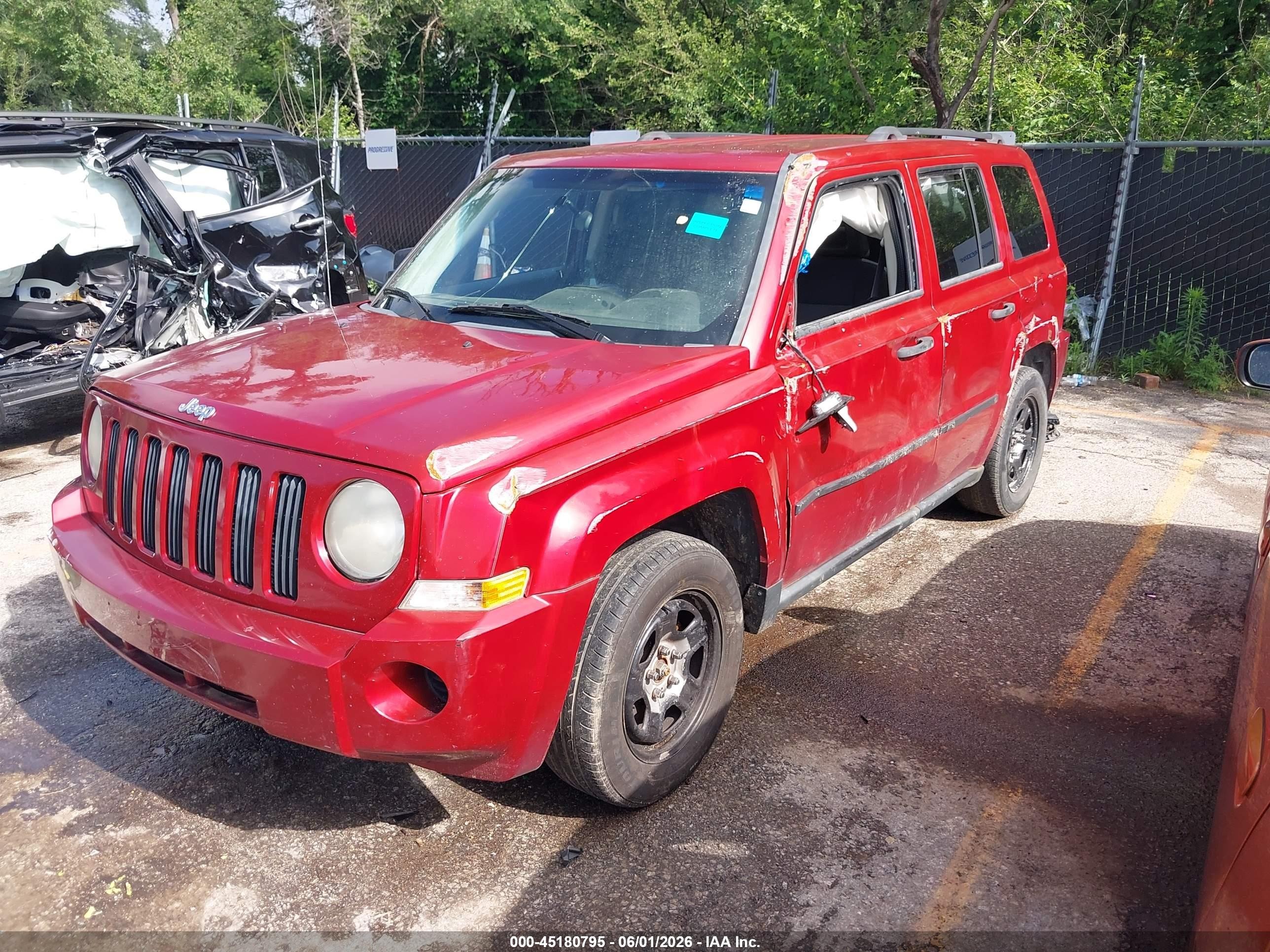 2009 Jeep Patriot Sport Red vin: 1J4FF28B09D205781