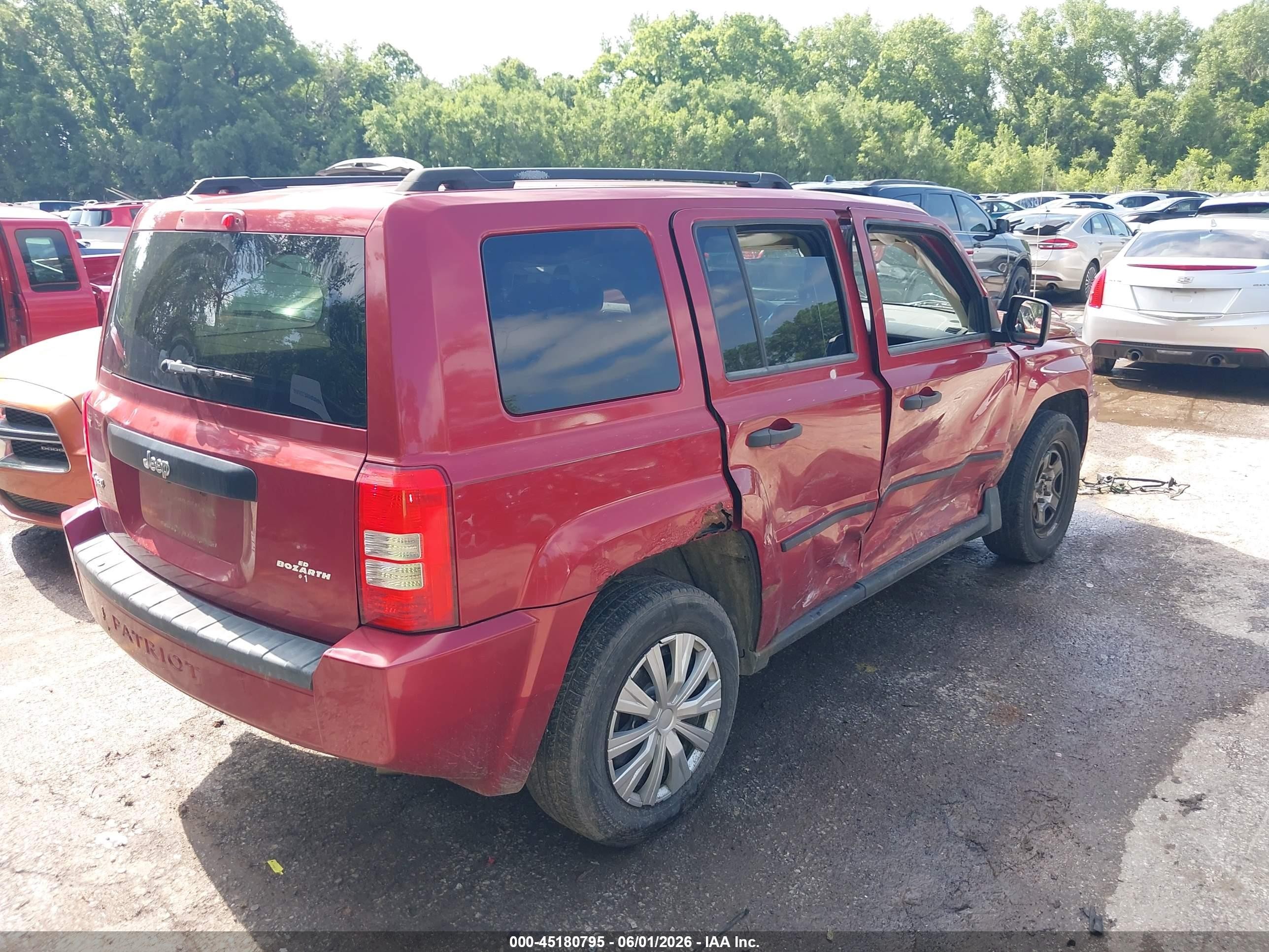 2009 Jeep Patriot Sport Red vin: 1J4FF28B09D205781