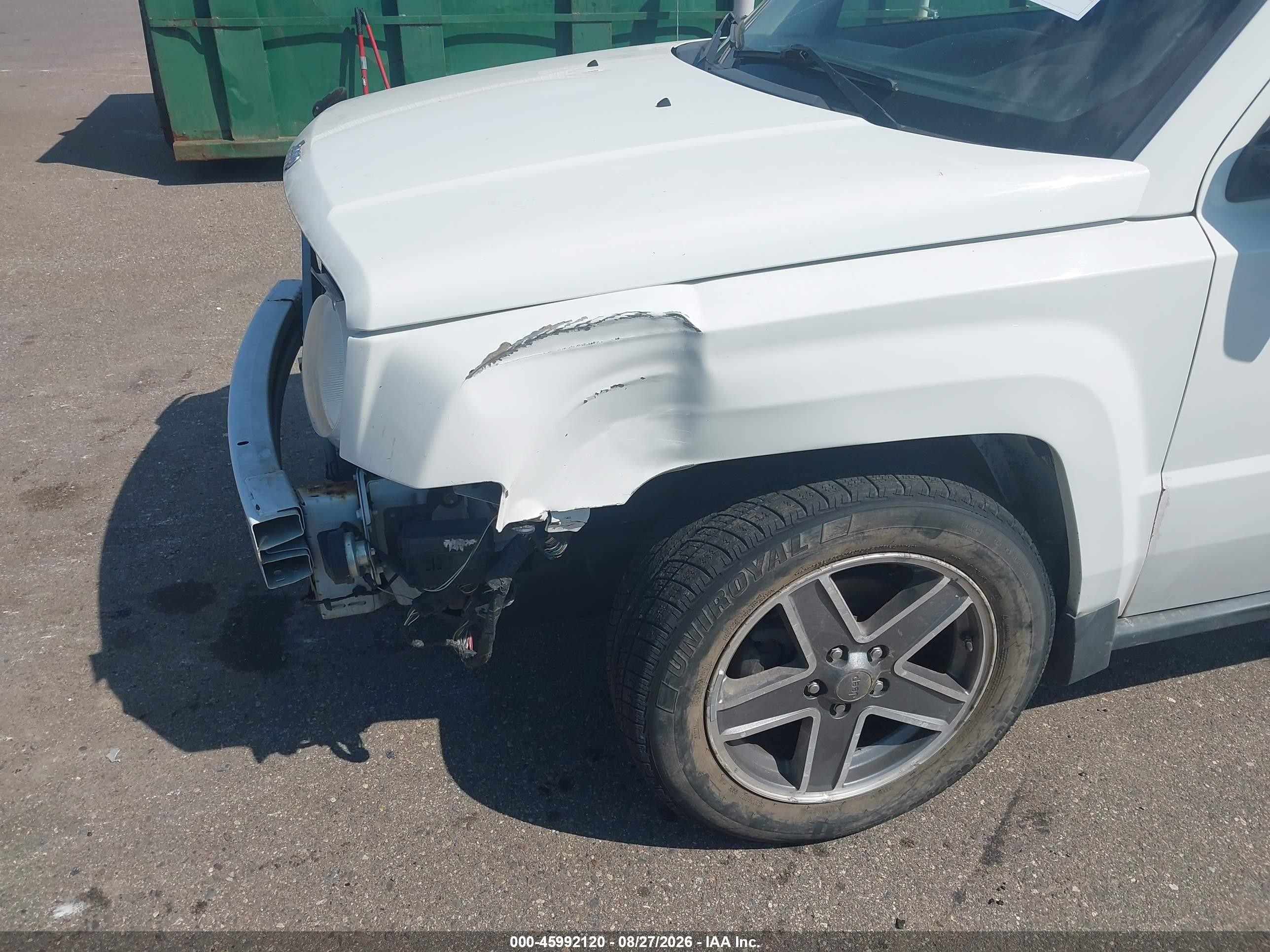 2009 Jeep Patriot Sport White vin: 1J4FF28B49D229260