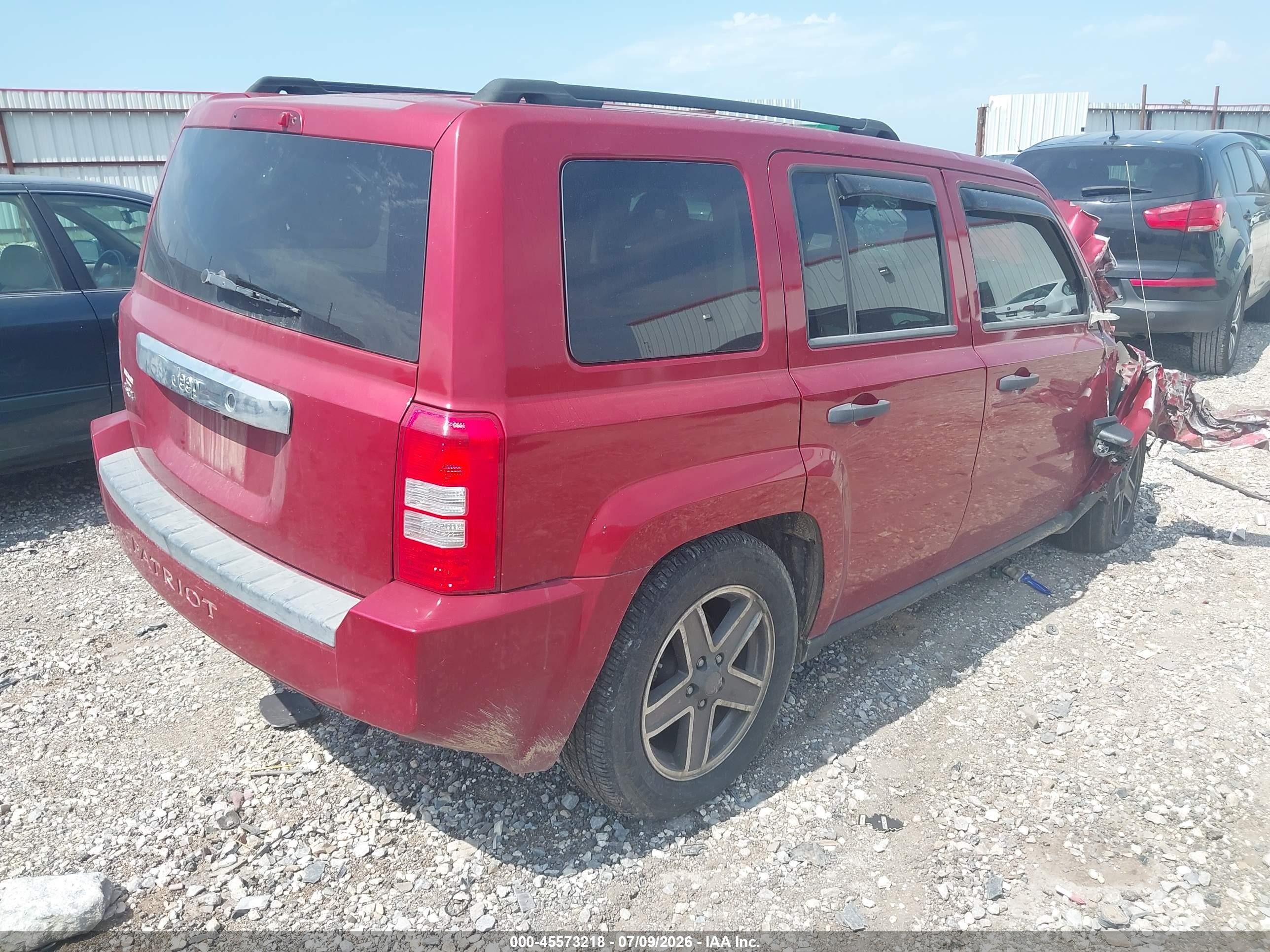 2009 Jeep Patriot Sport Red vin: 1J4FF28B59D120970