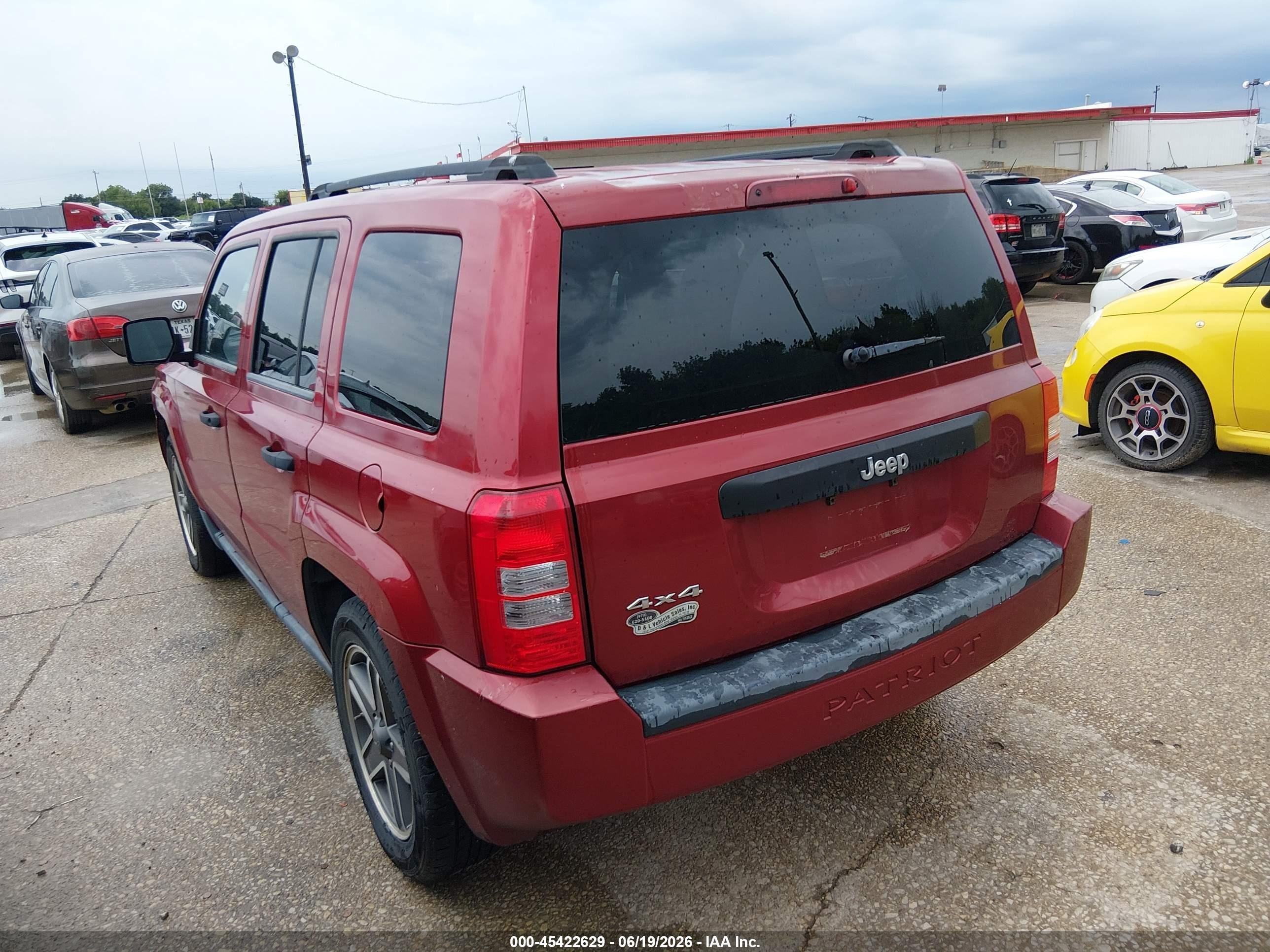 2009 Jeep Patriot Sport Red vin: 1J4FF28B89D102205