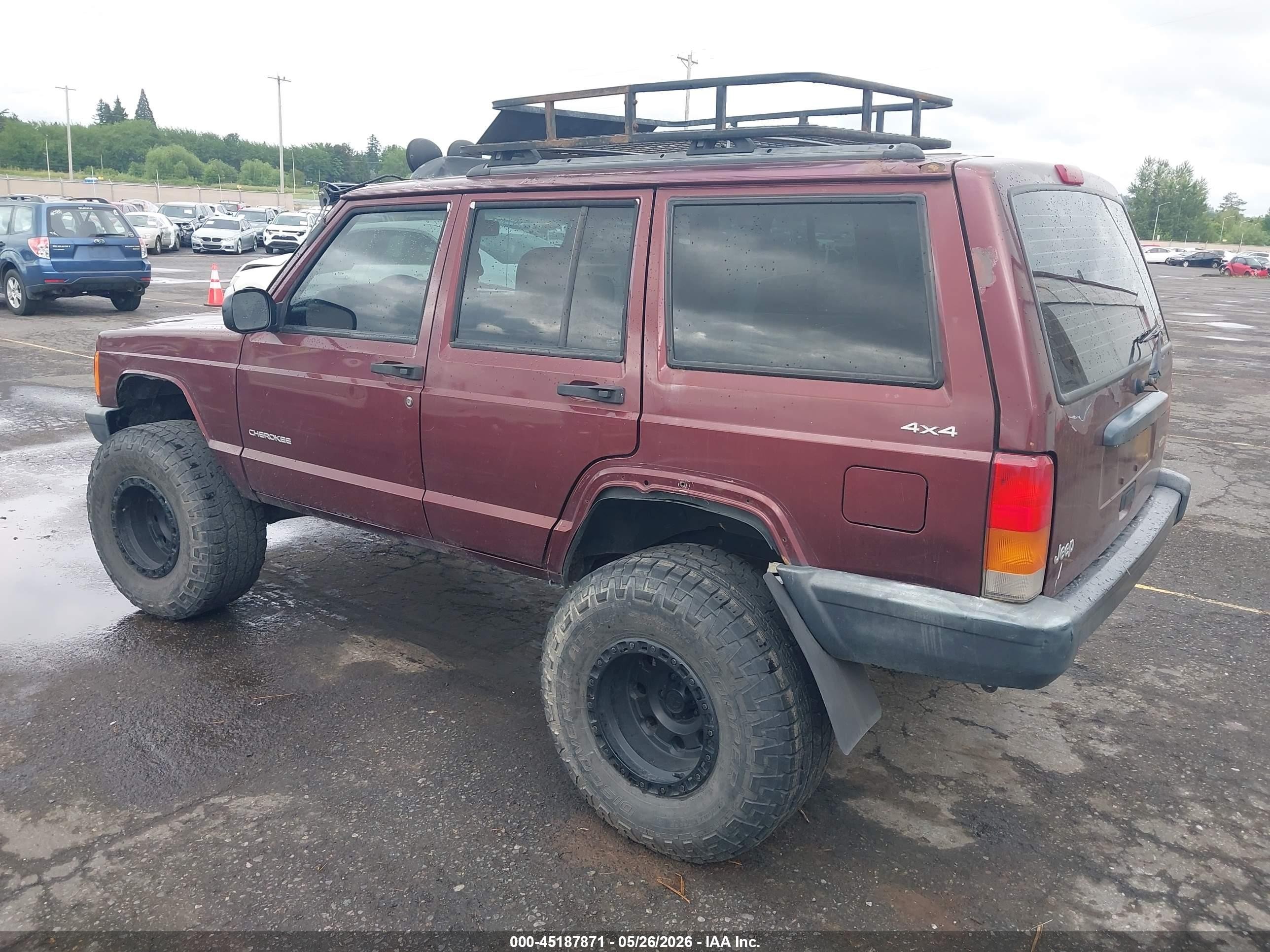 2000 Jeep Cherokee Se Maroon vin: 1J4FF28S5YL236416
