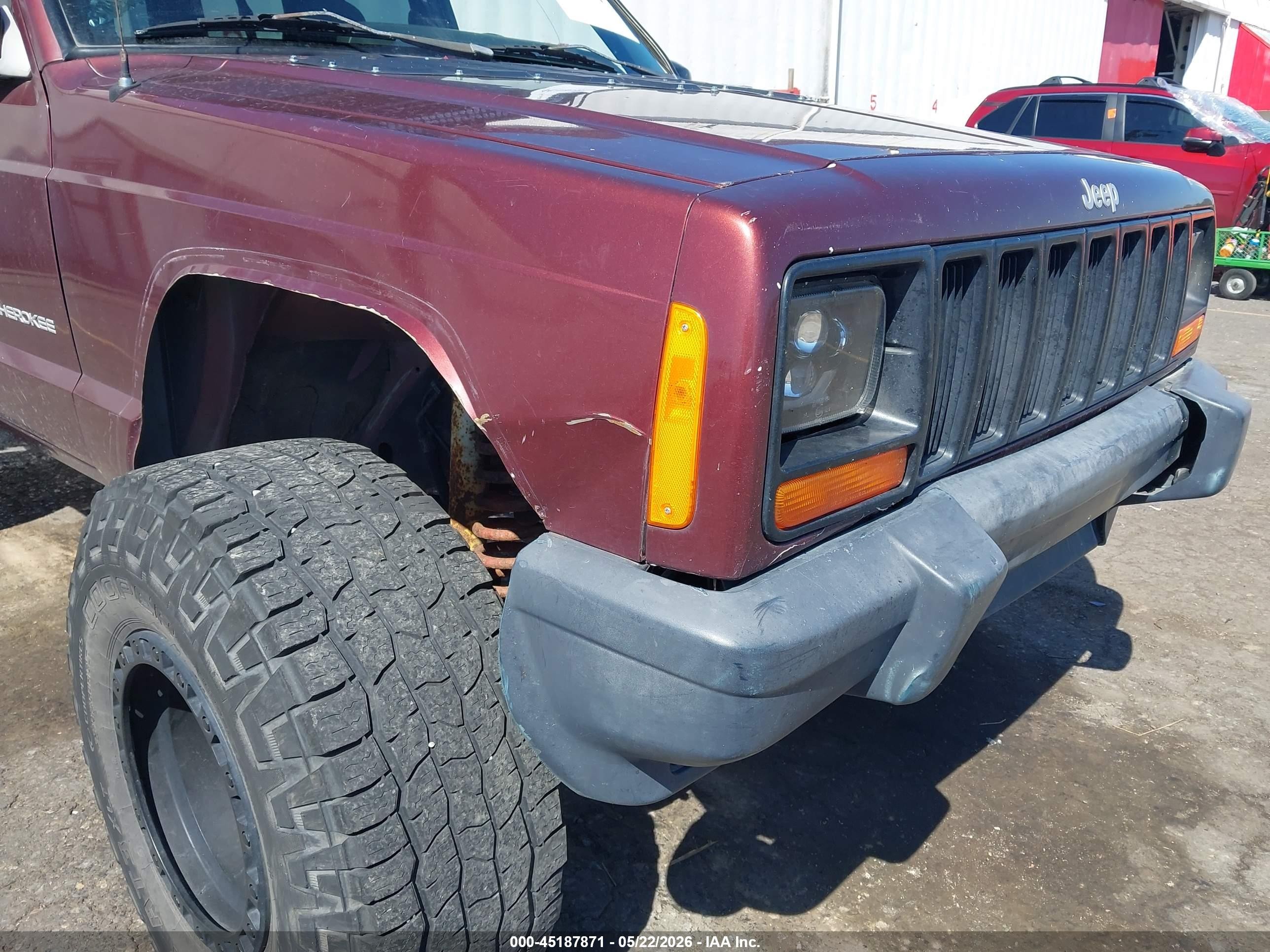 2000 Jeep Cherokee Se Maroon vin: 1J4FF28S5YL236416