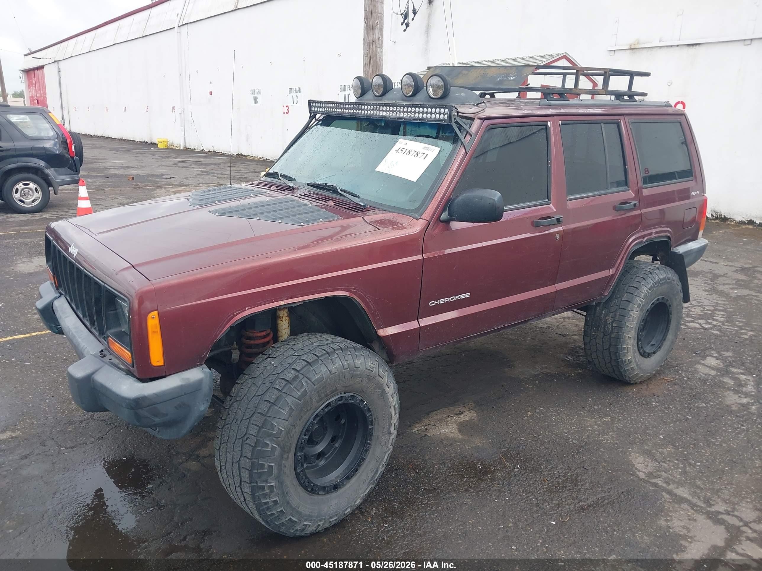 2000 Jeep Cherokee Se Maroon vin: 1J4FF28S5YL236416