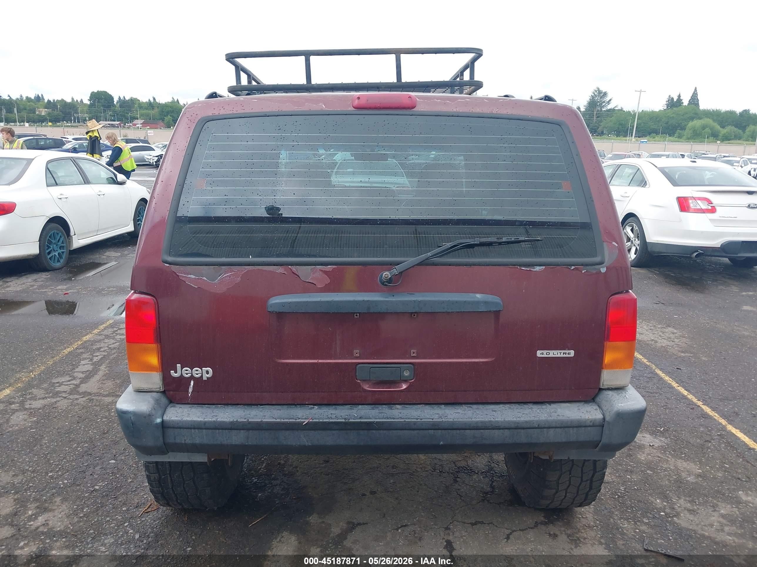 2000 Jeep Cherokee Se Maroon vin: 1J4FF28S5YL236416