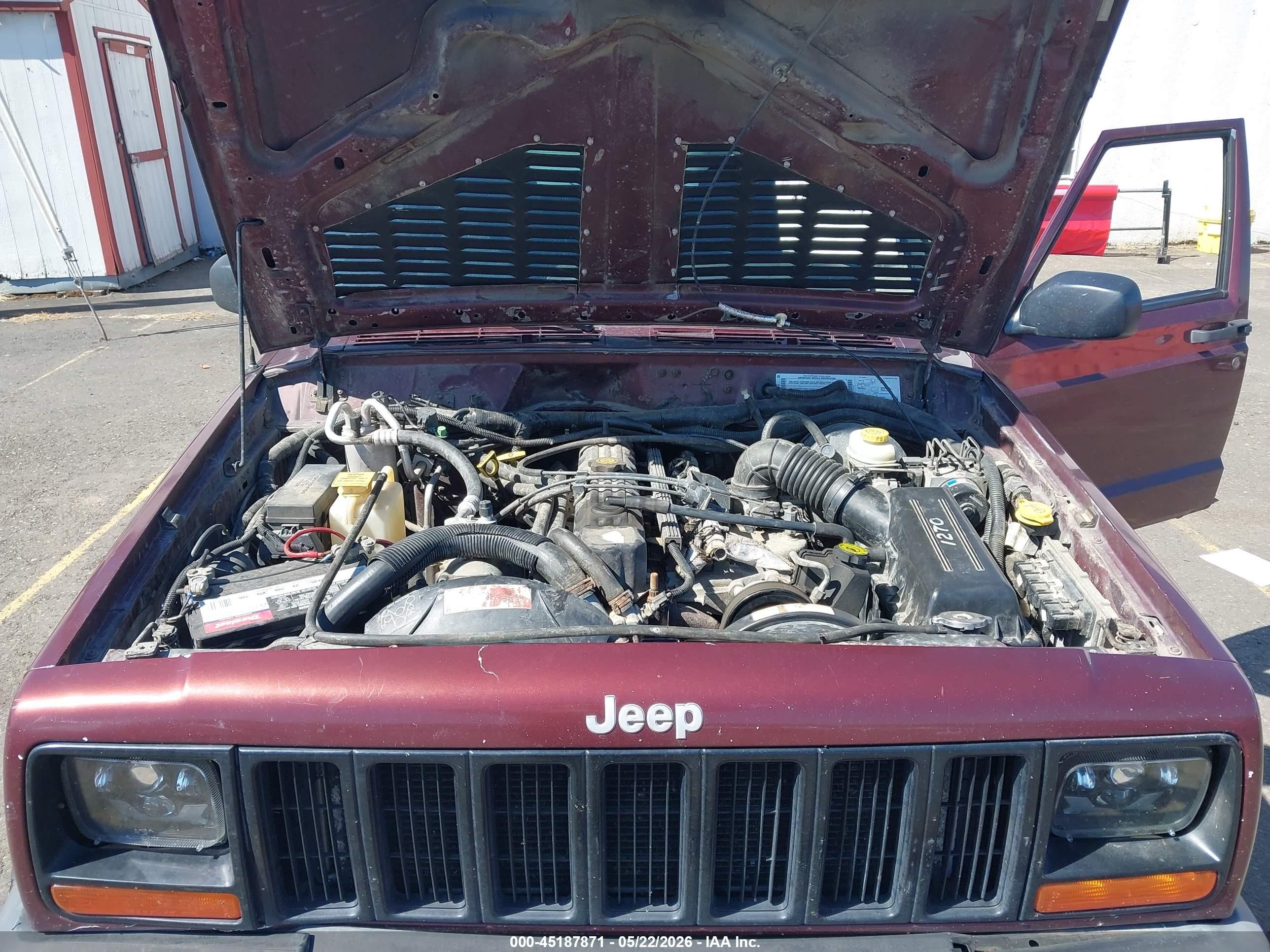 2000 Jeep Cherokee Se Maroon vin: 1J4FF28S5YL236416