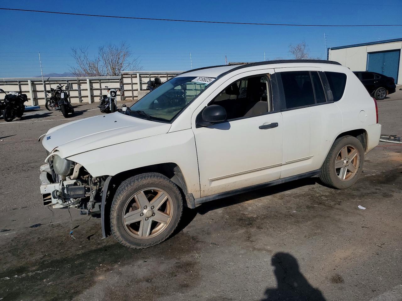 2009 Jeep Compass Sport White vin: 1J4FF47B29D205861