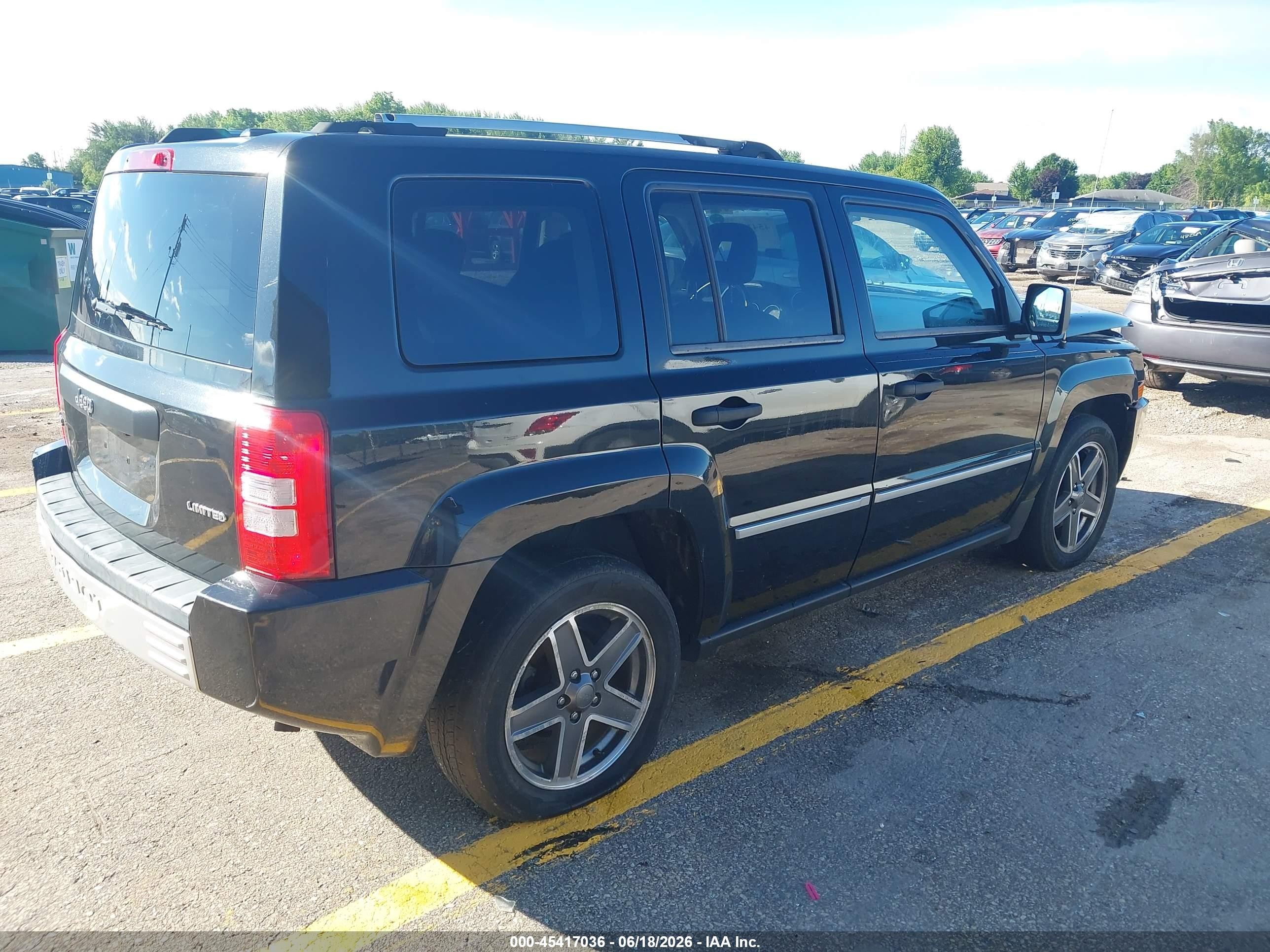 2009 Jeep Patriot Limited Black vin: 1J4FF48B79D221214