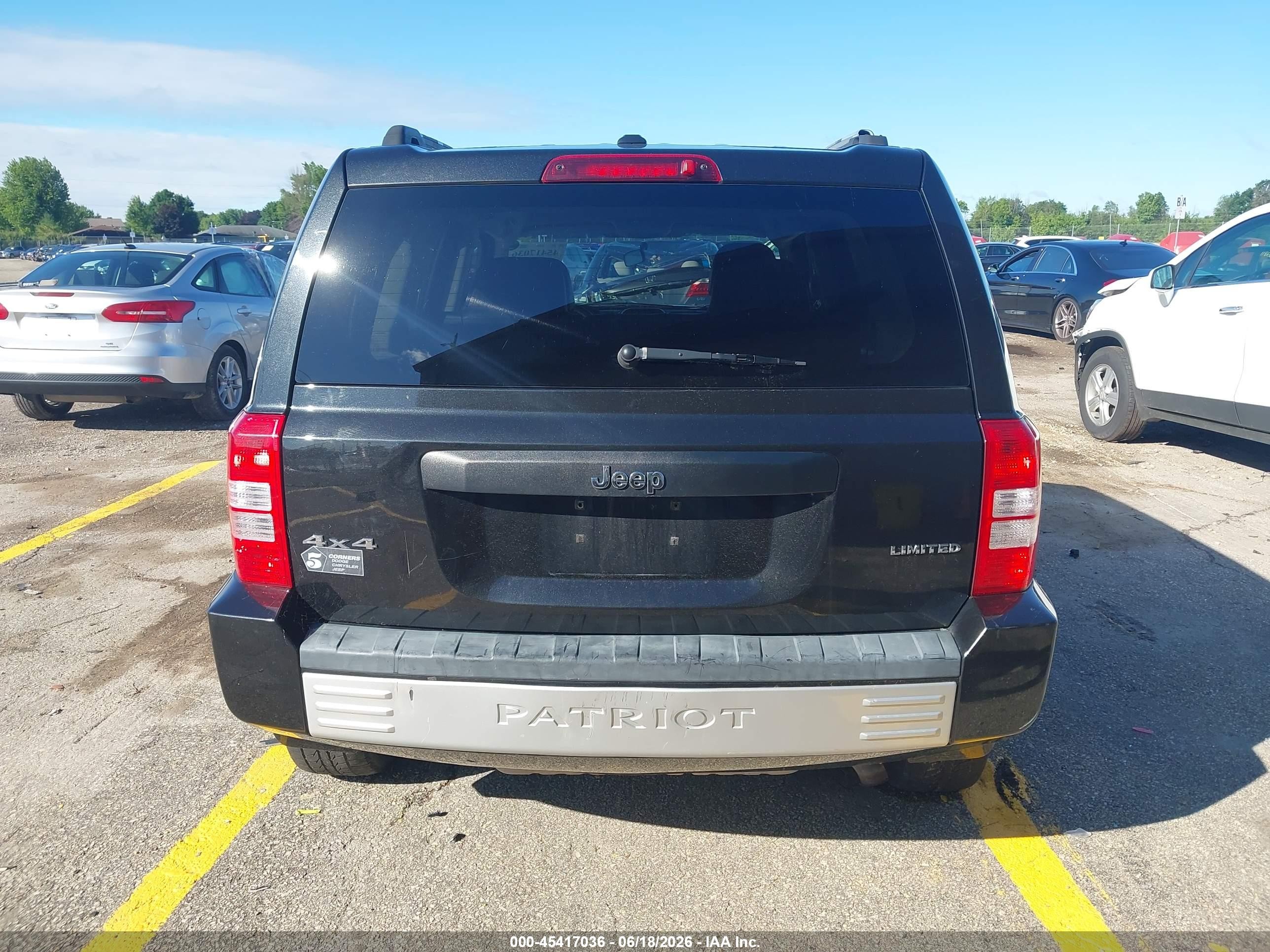 2009 Jeep Patriot Limited Black vin: 1J4FF48B79D221214
