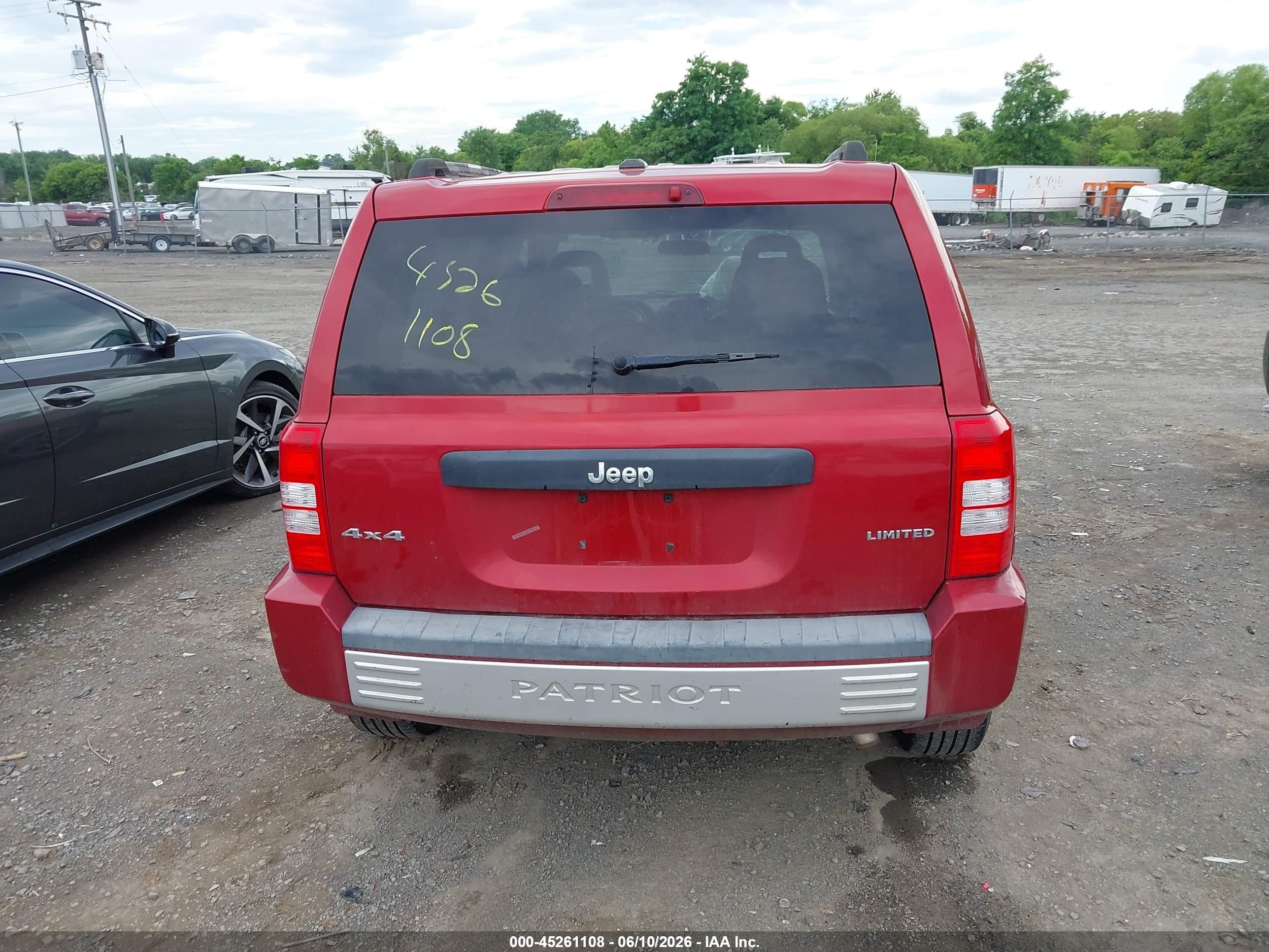 2009 Jeep Patriot Limited Red vin: 1J4FF48BX9D201362