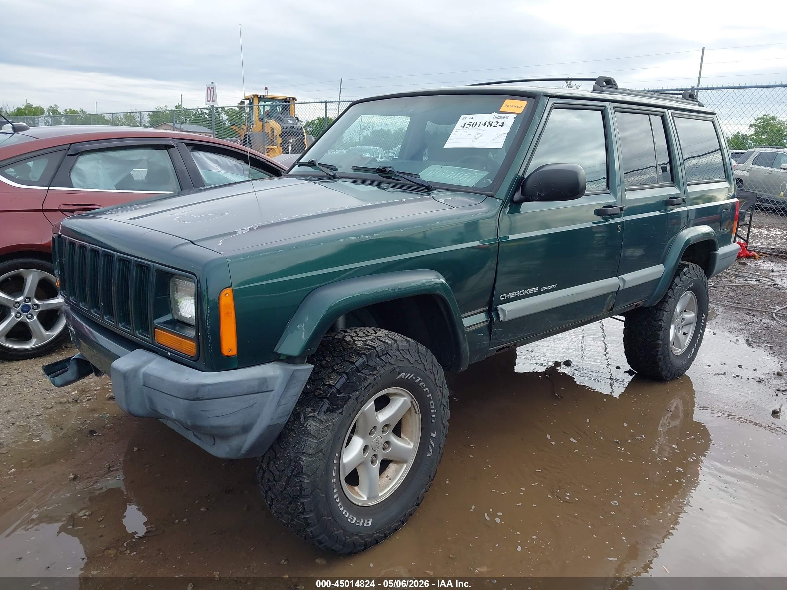 2001 Jeep Cherokee Sport Green vin: 1J4FF48S01L524796