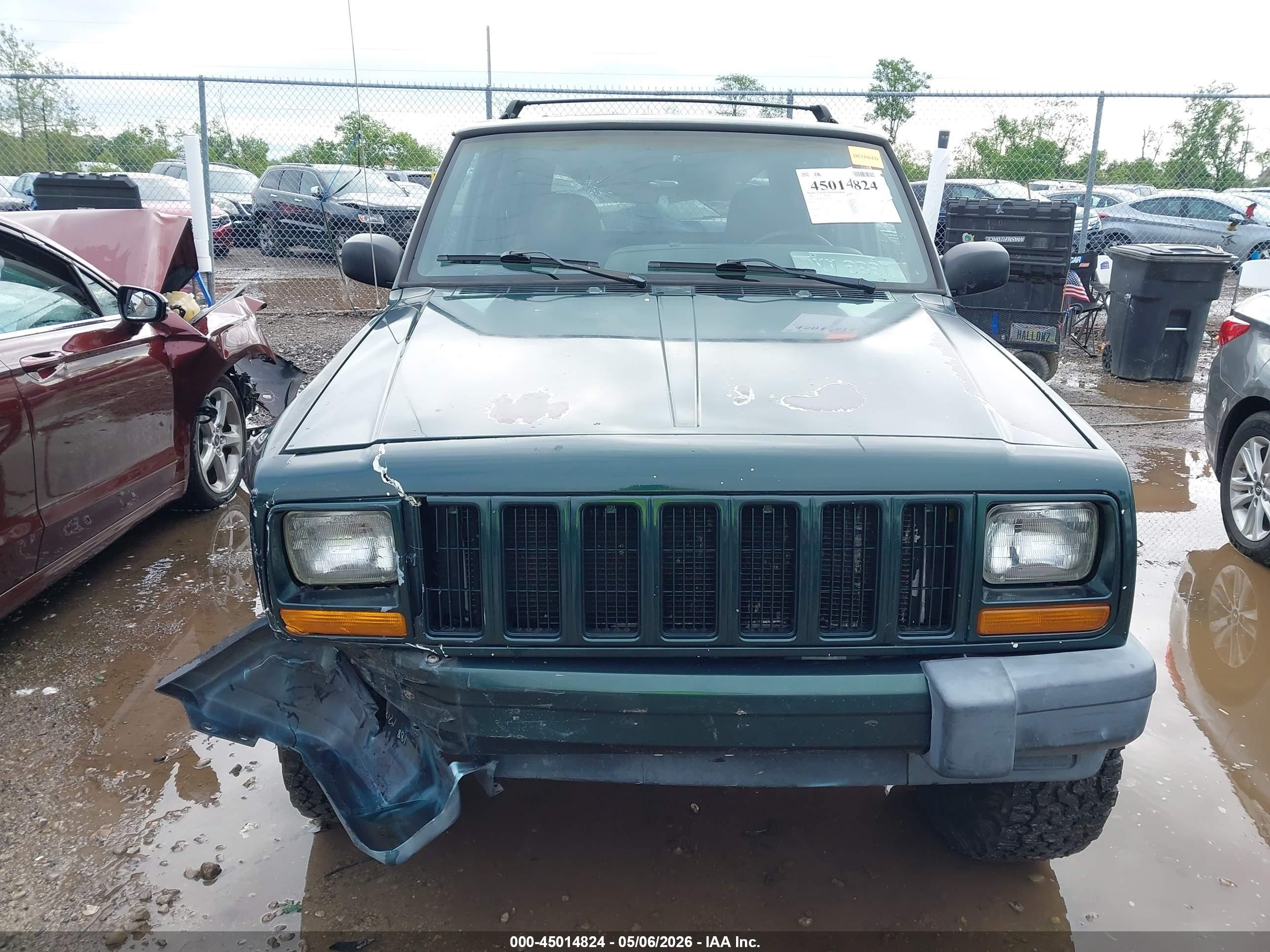 2001 Jeep Cherokee Sport Green vin: 1J4FF48S01L524796