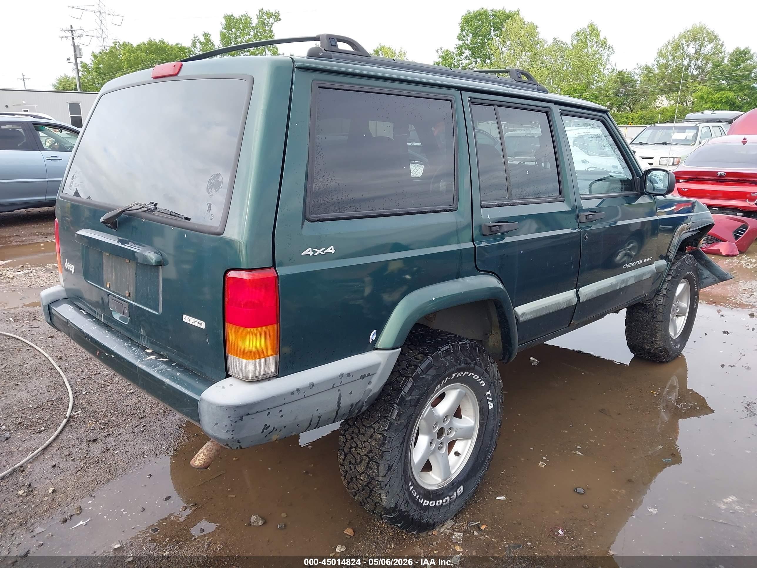 2001 Jeep Cherokee Sport Green vin: 1J4FF48S01L524796