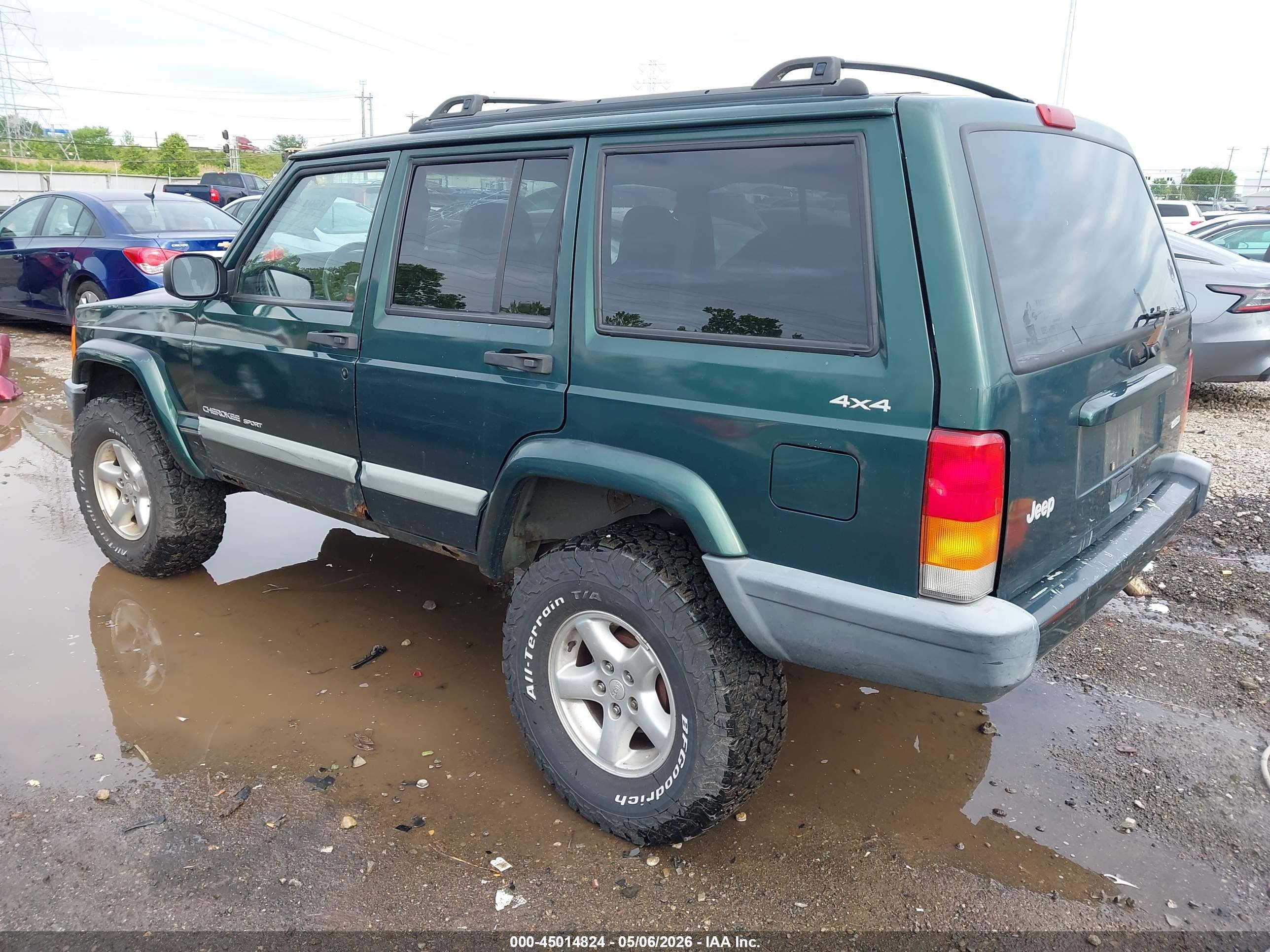 2001 Jeep Cherokee Sport Green vin: 1J4FF48S01L524796