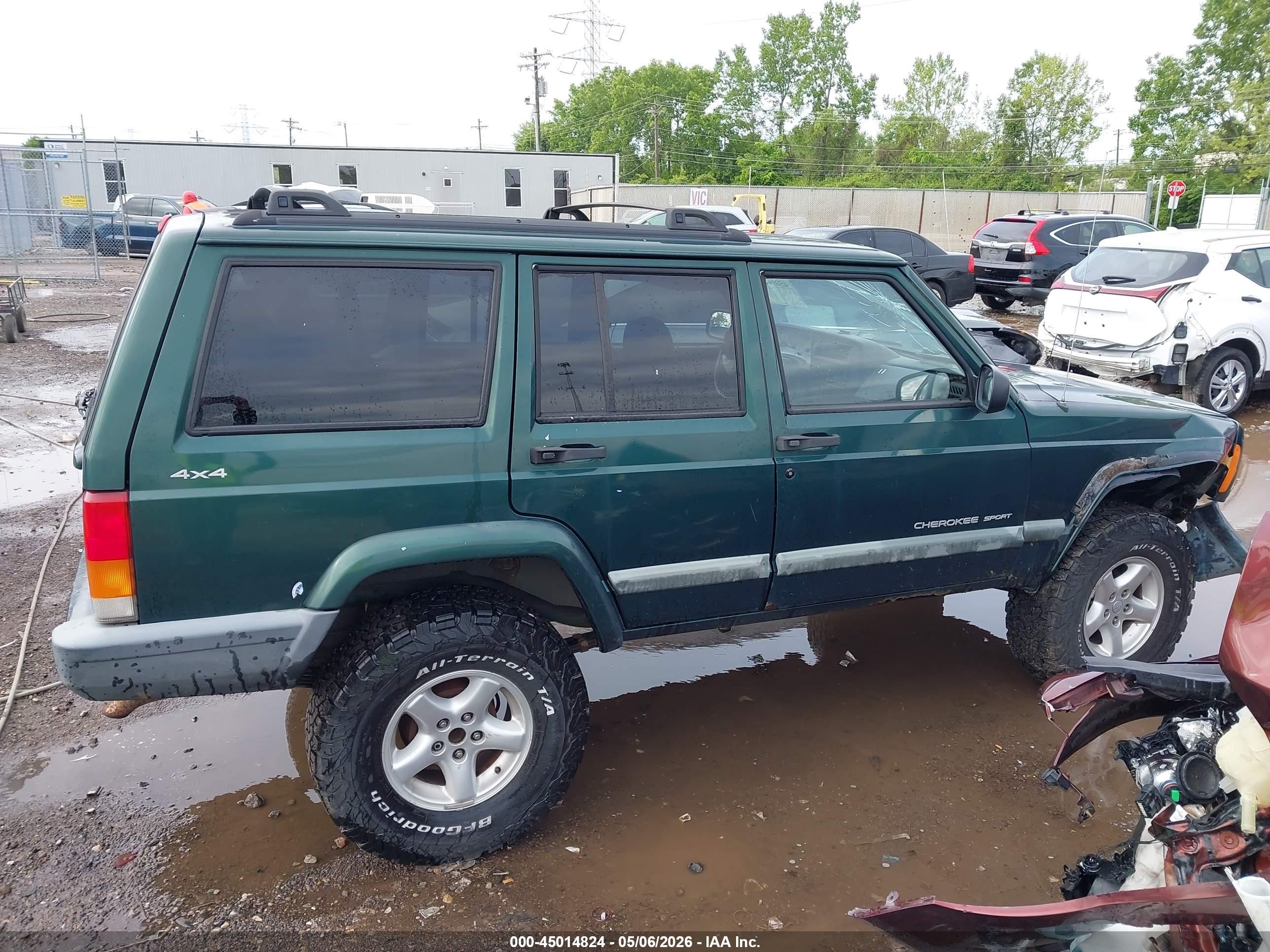 2001 Jeep Cherokee Sport Green vin: 1J4FF48S01L524796