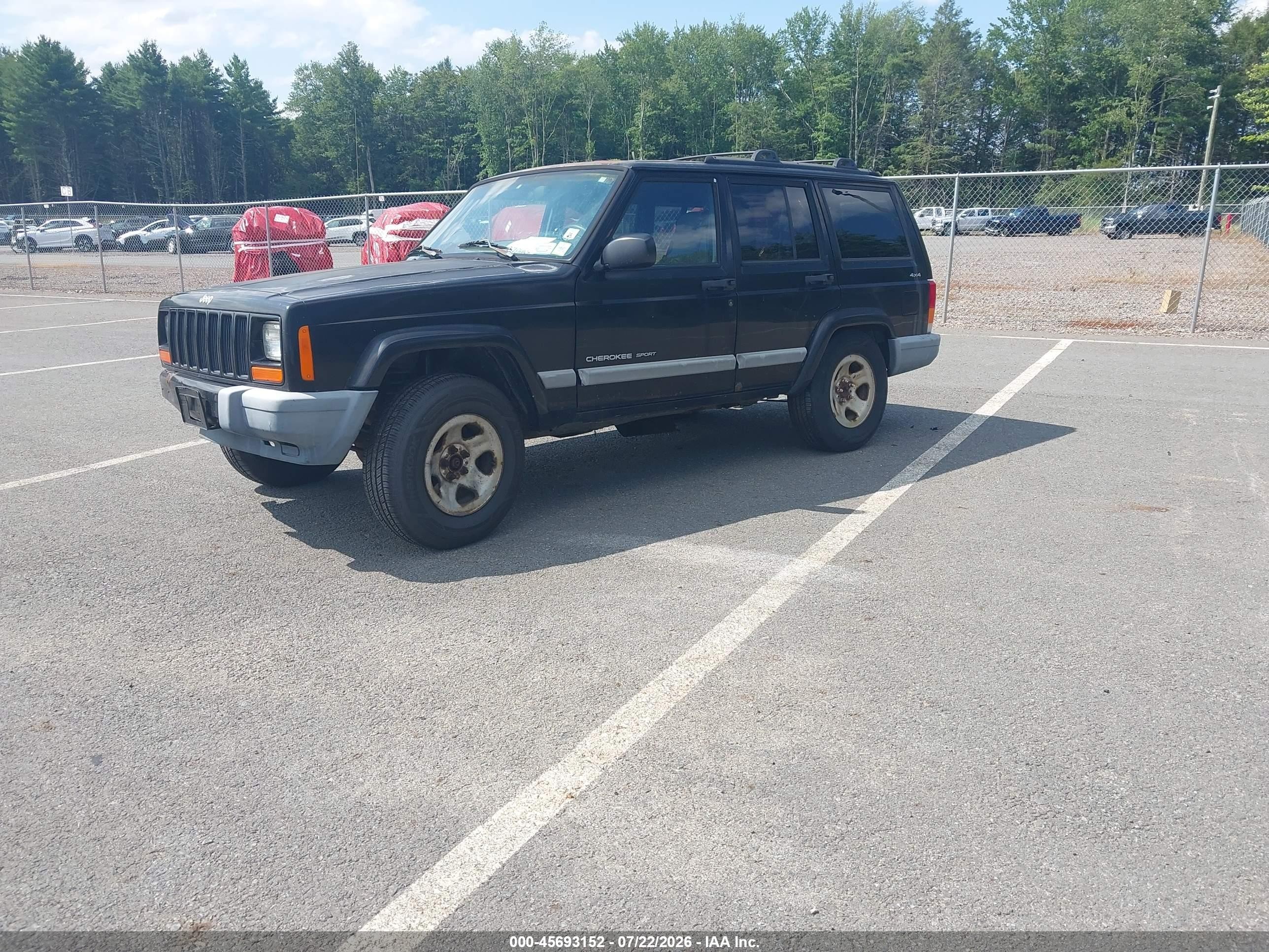 2001 Jeep Cherokee Sport Черный vin: 1J4FF48S01L624509