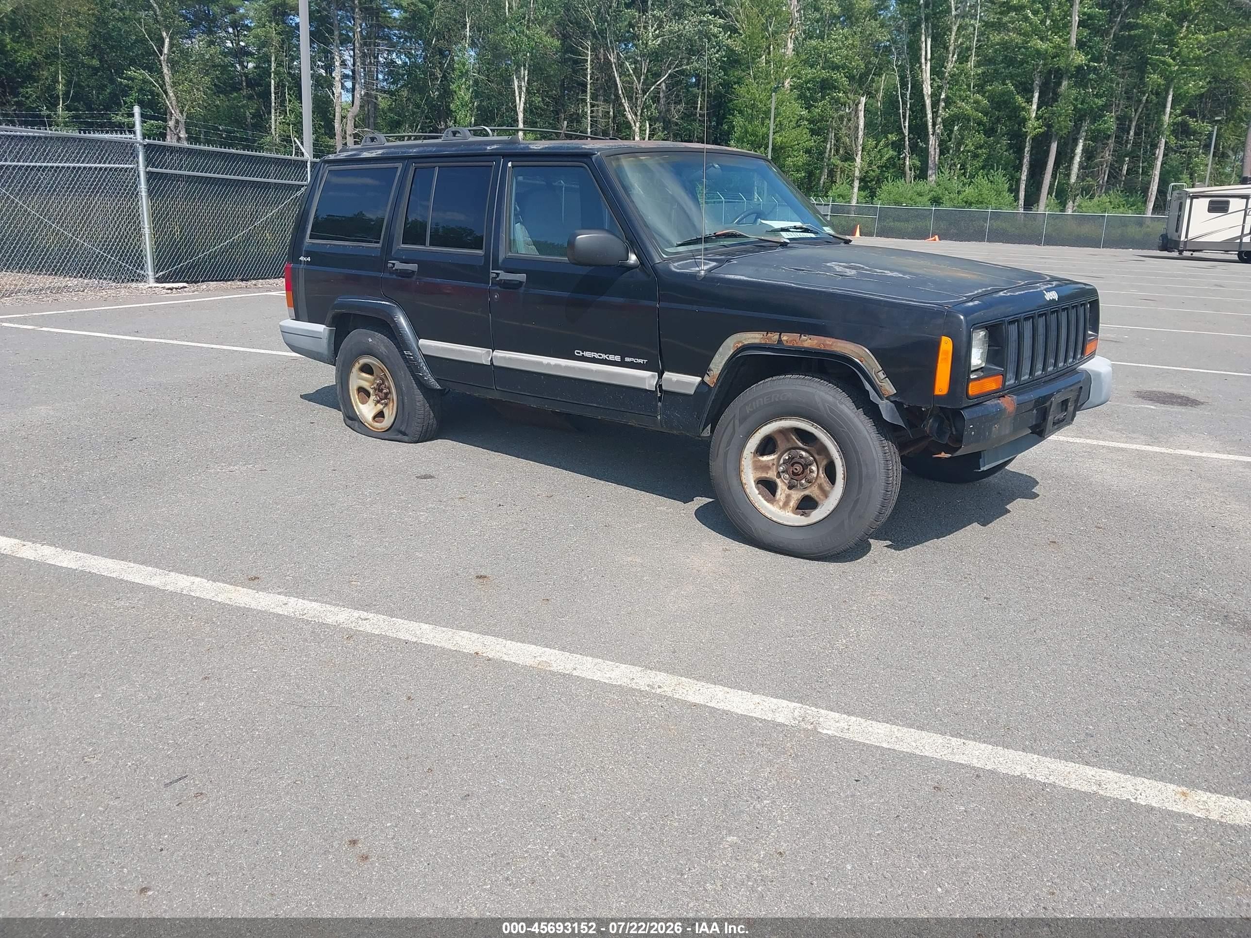2001 Jeep Cherokee Sport Черный vin: 1J4FF48S01L624509