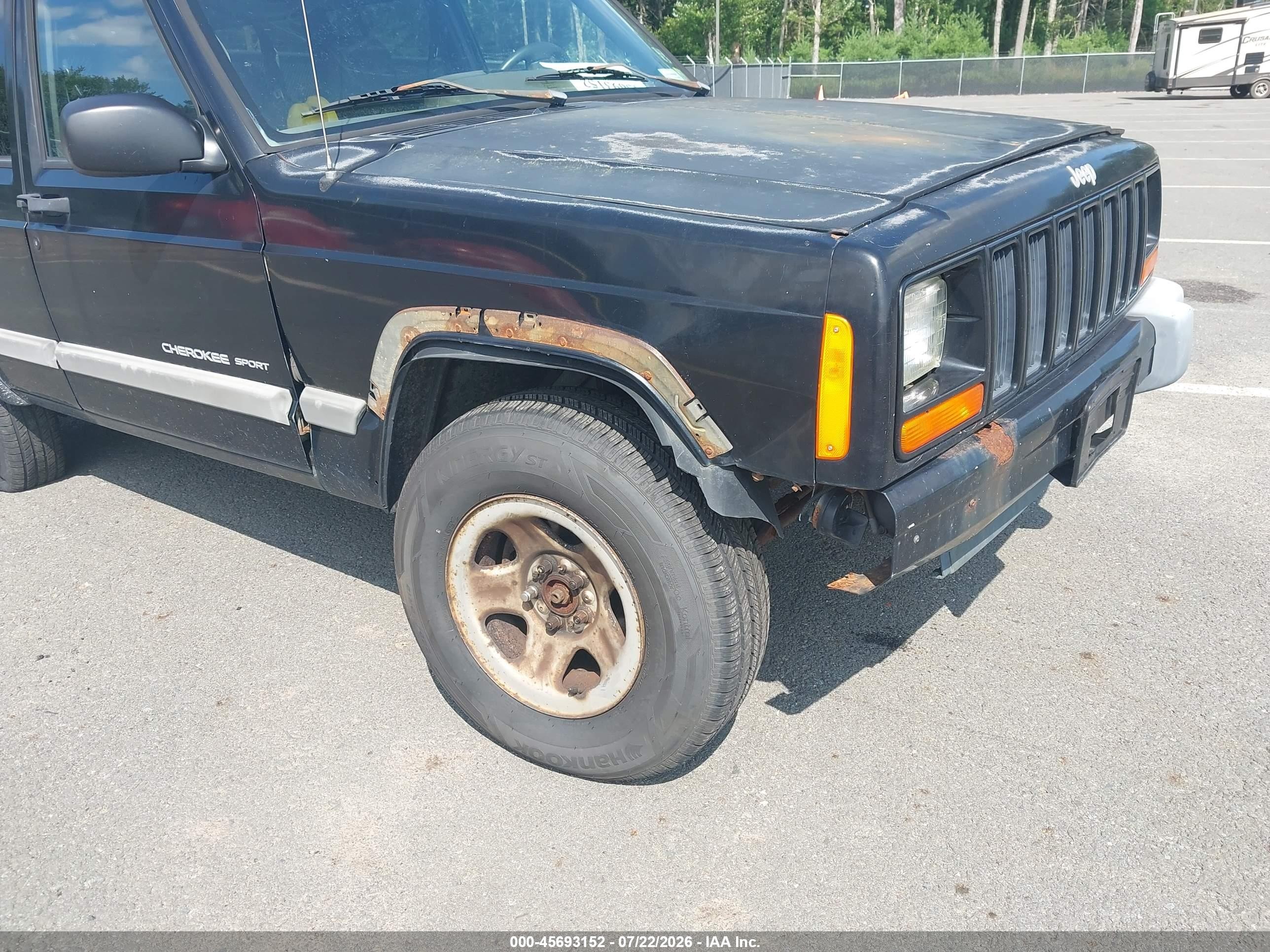 2001 Jeep Cherokee Sport Черный vin: 1J4FF48S01L624509